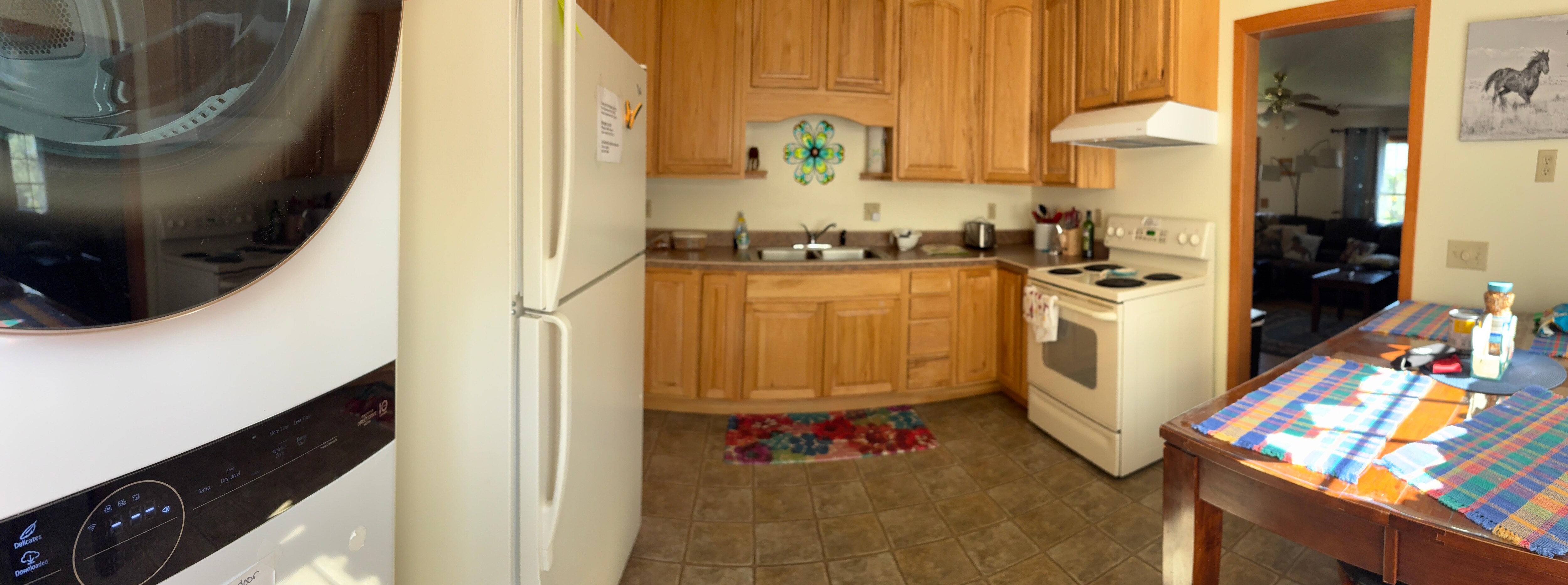 Panoramic picture of kitchen