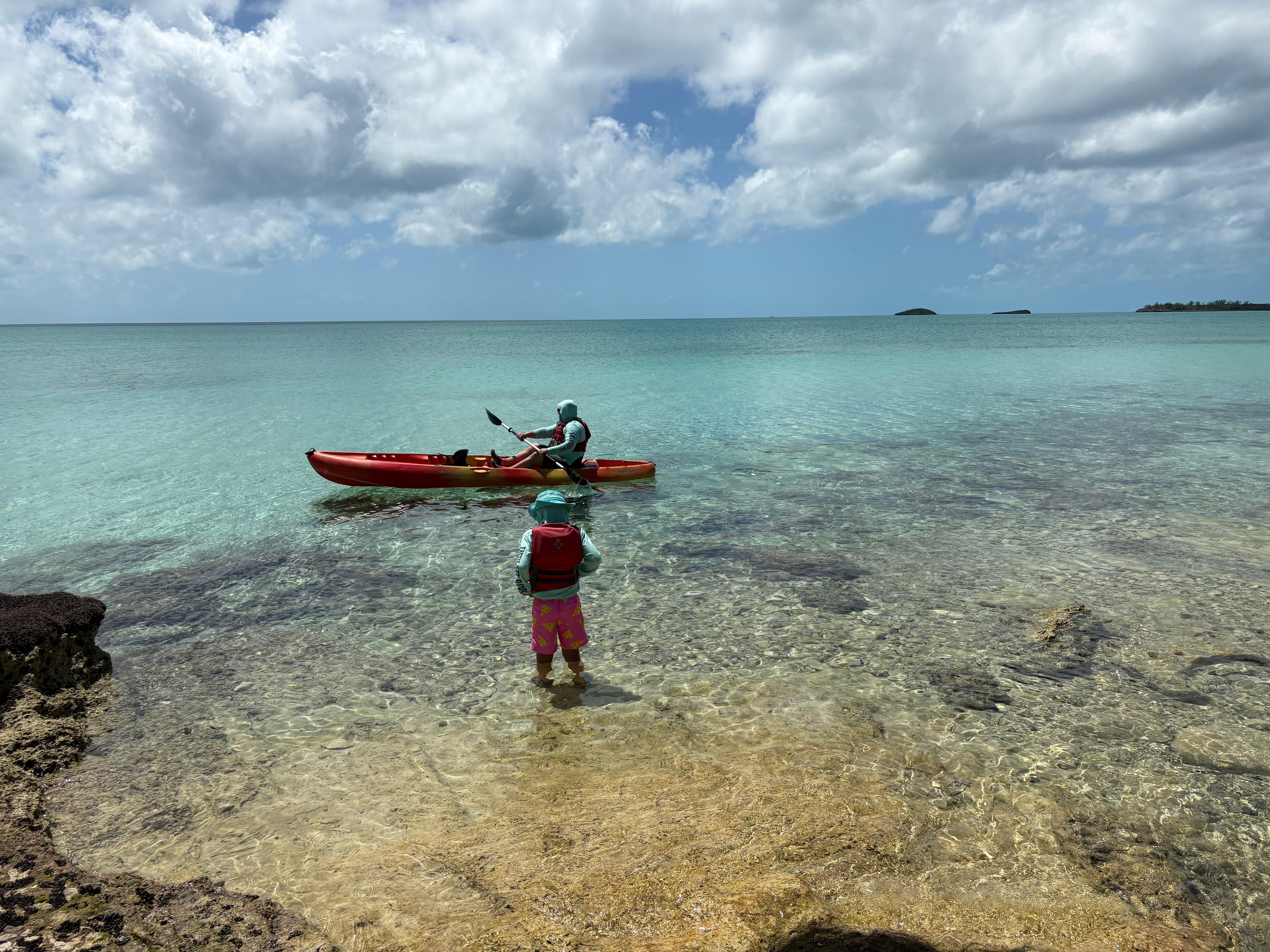 Kayaking in front of the house!