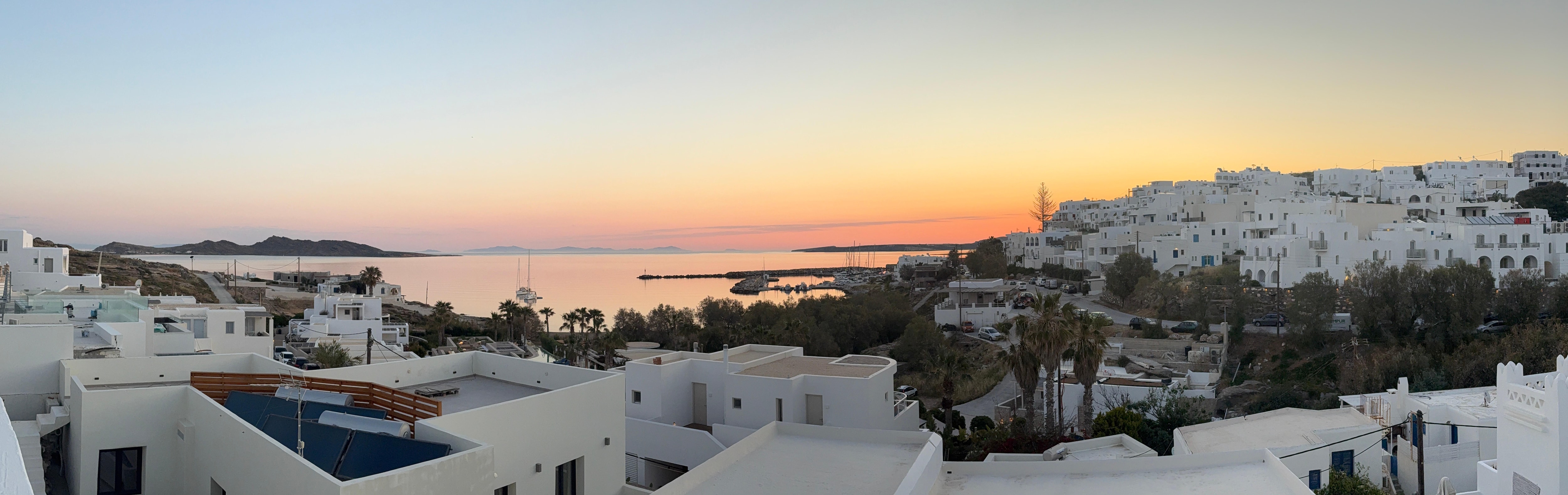 Sunrise view from room balcony