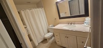 Master bath with big walk in closet