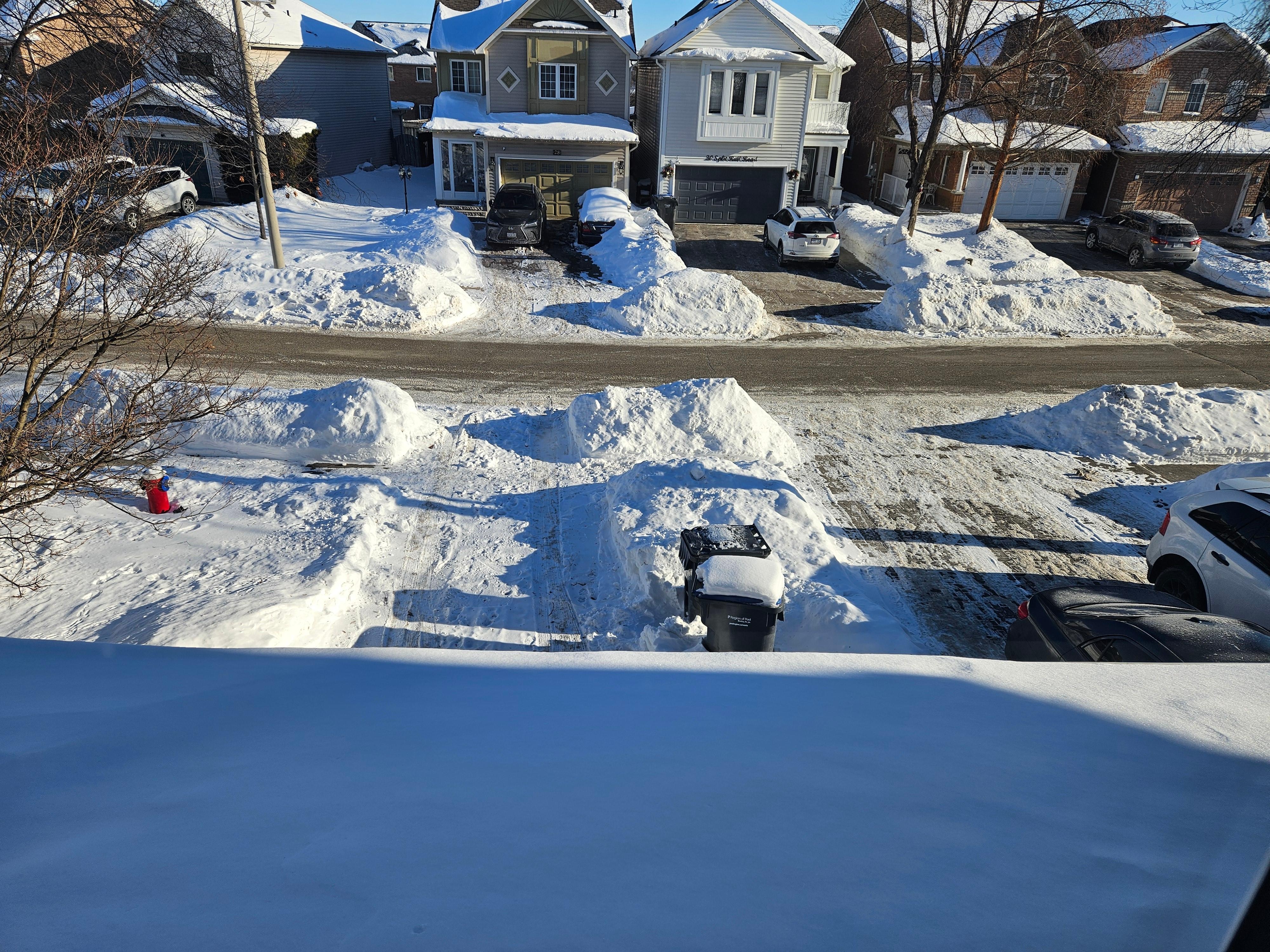 Driveway was very icy and not shoveled after the big storm prior to our arriving. 