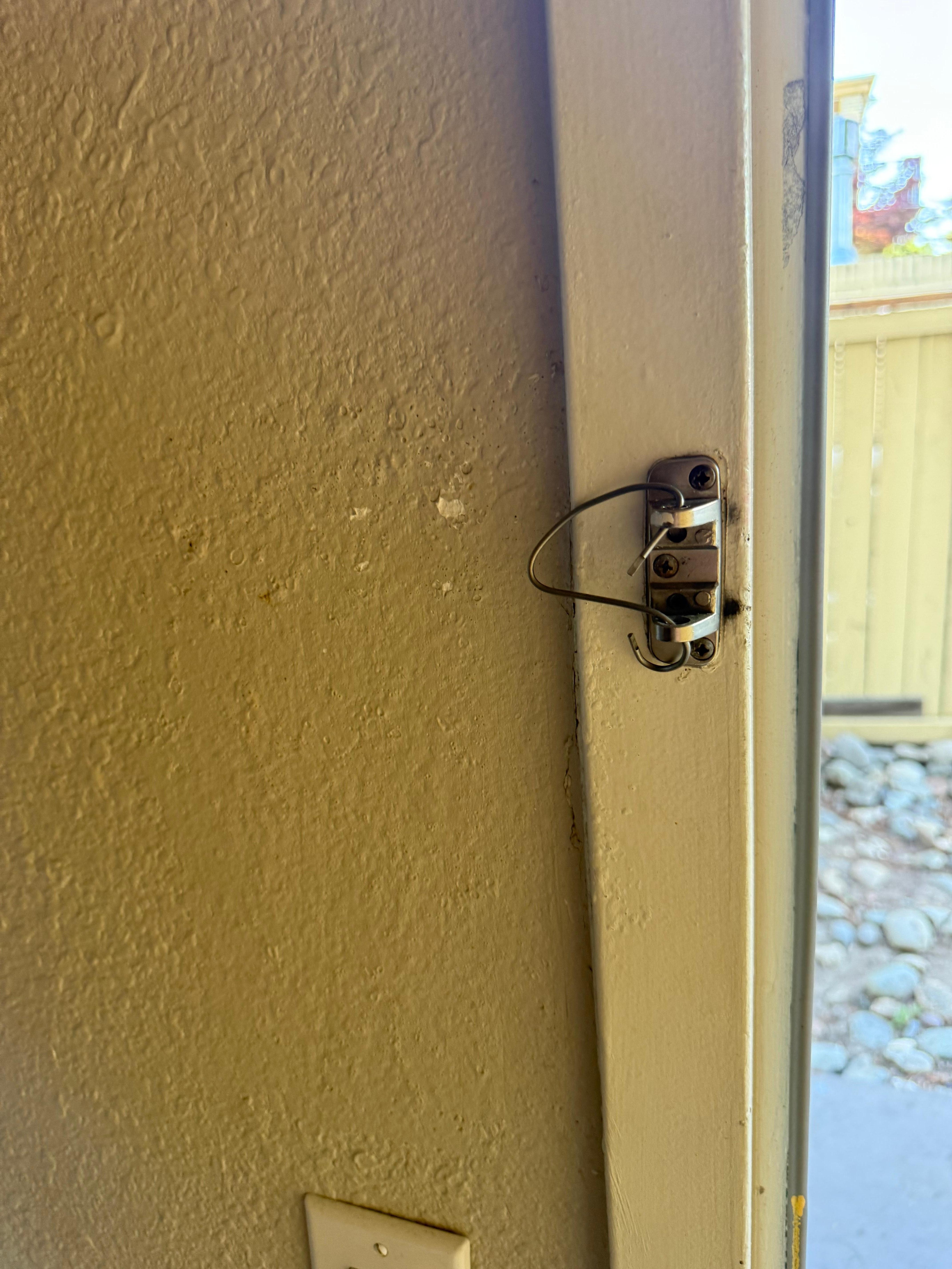Paper clip security door latch