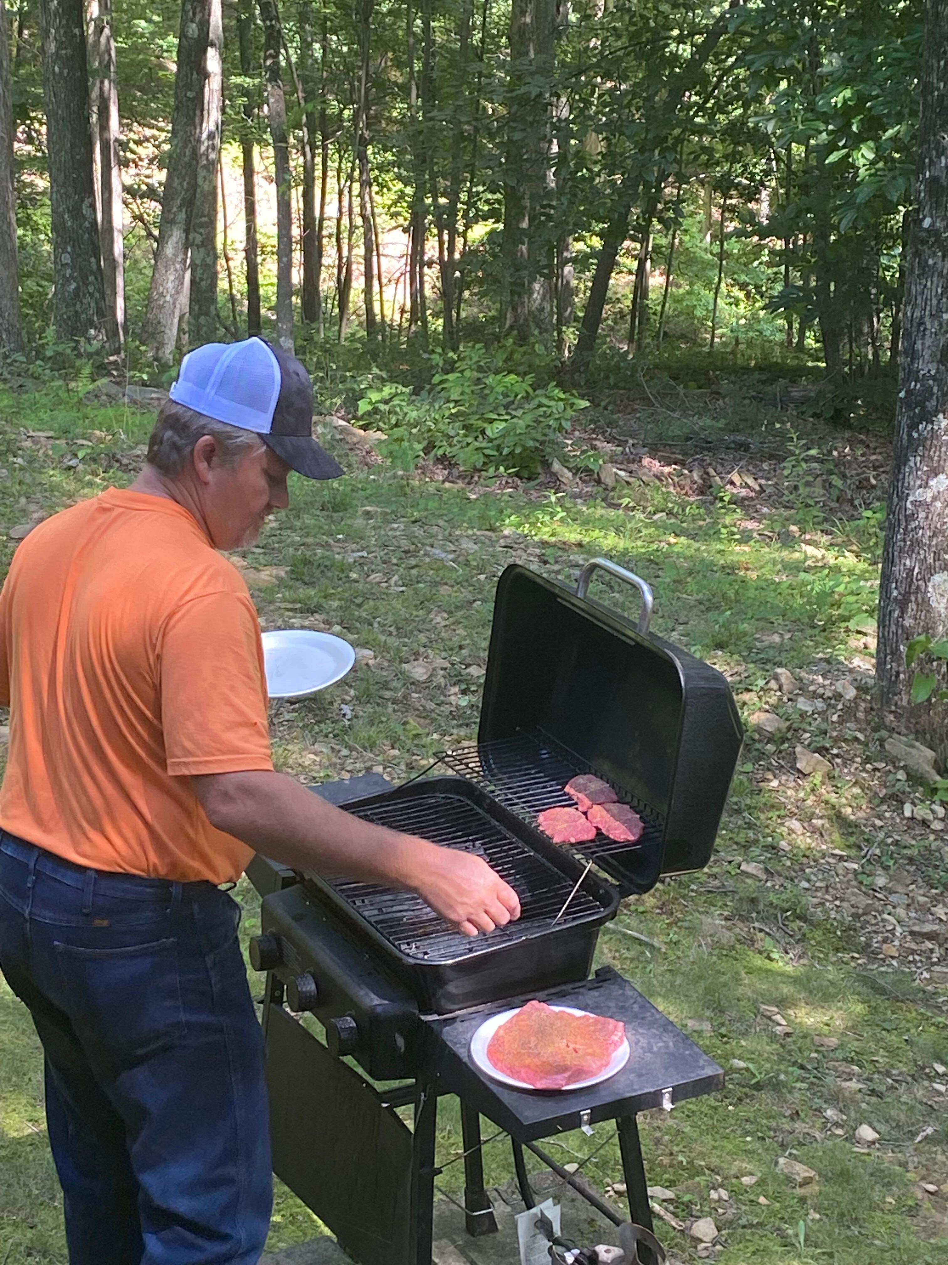 Steaks on the grill