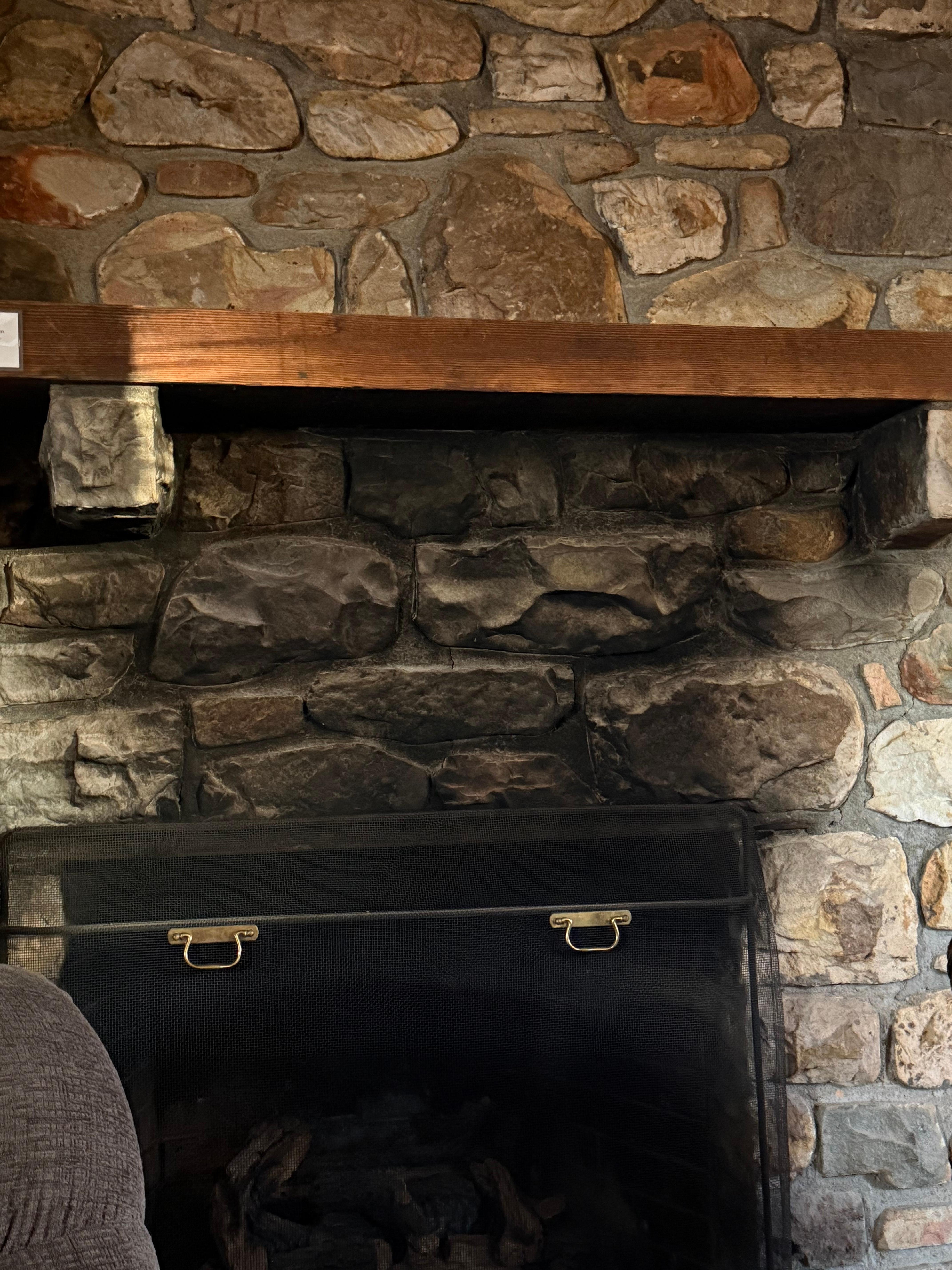 Tremendous amount of soot above the fireplace