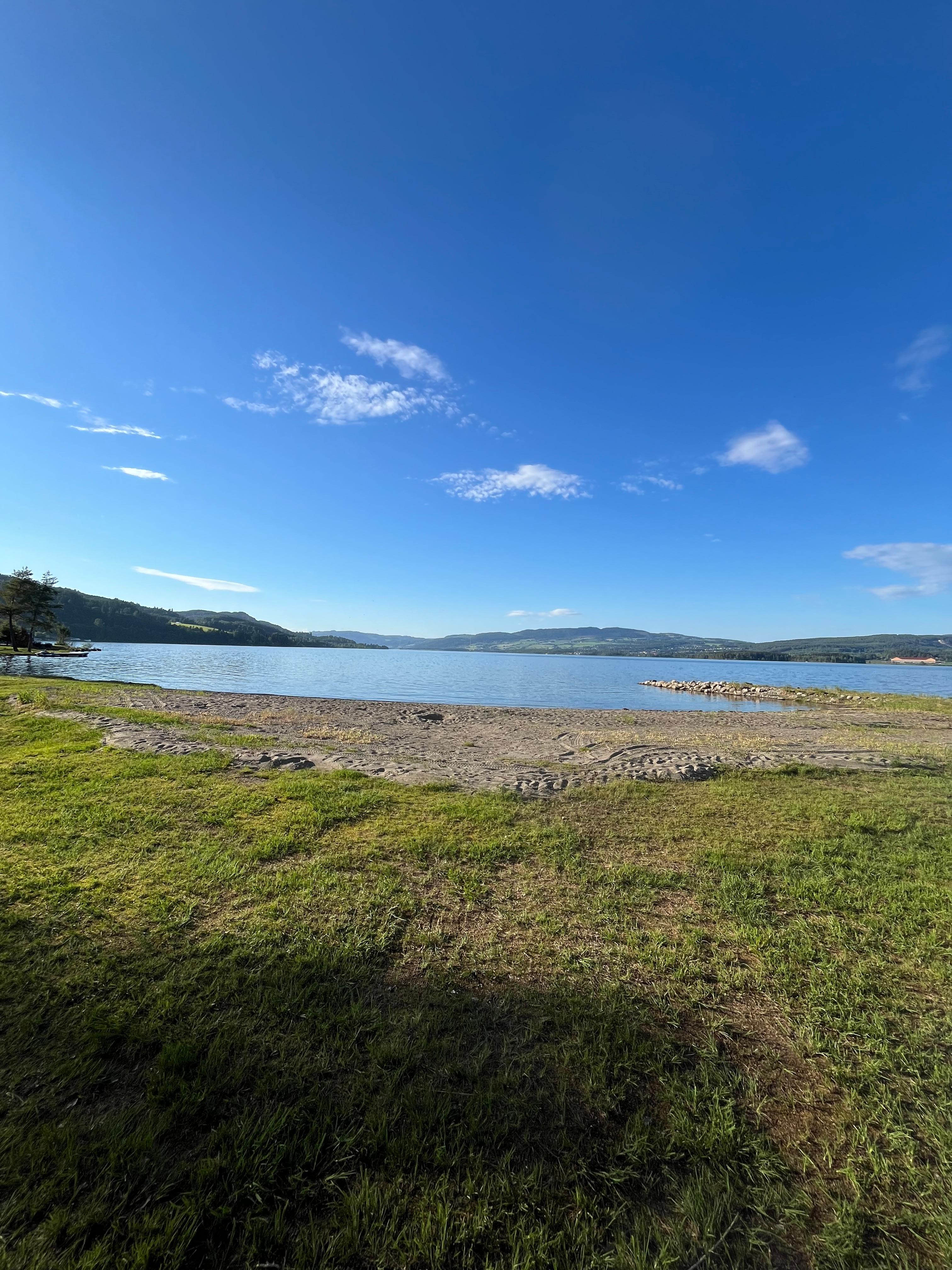 Utsikten över sjön vid Sveastranda camping 