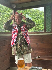 Dan all dressed up to participate in the Carnival