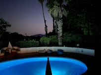 Pool at night time