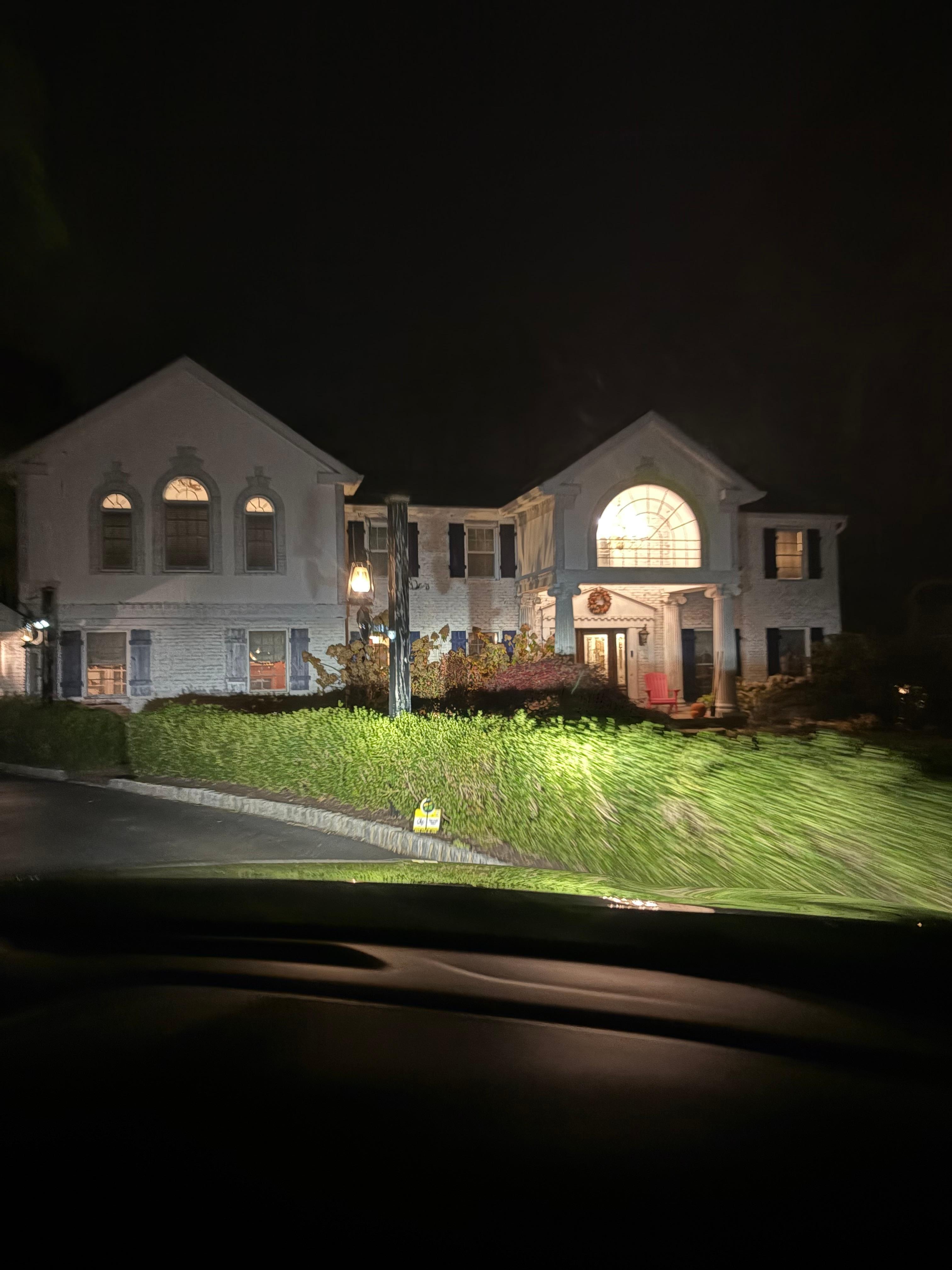 House is beautiful at night