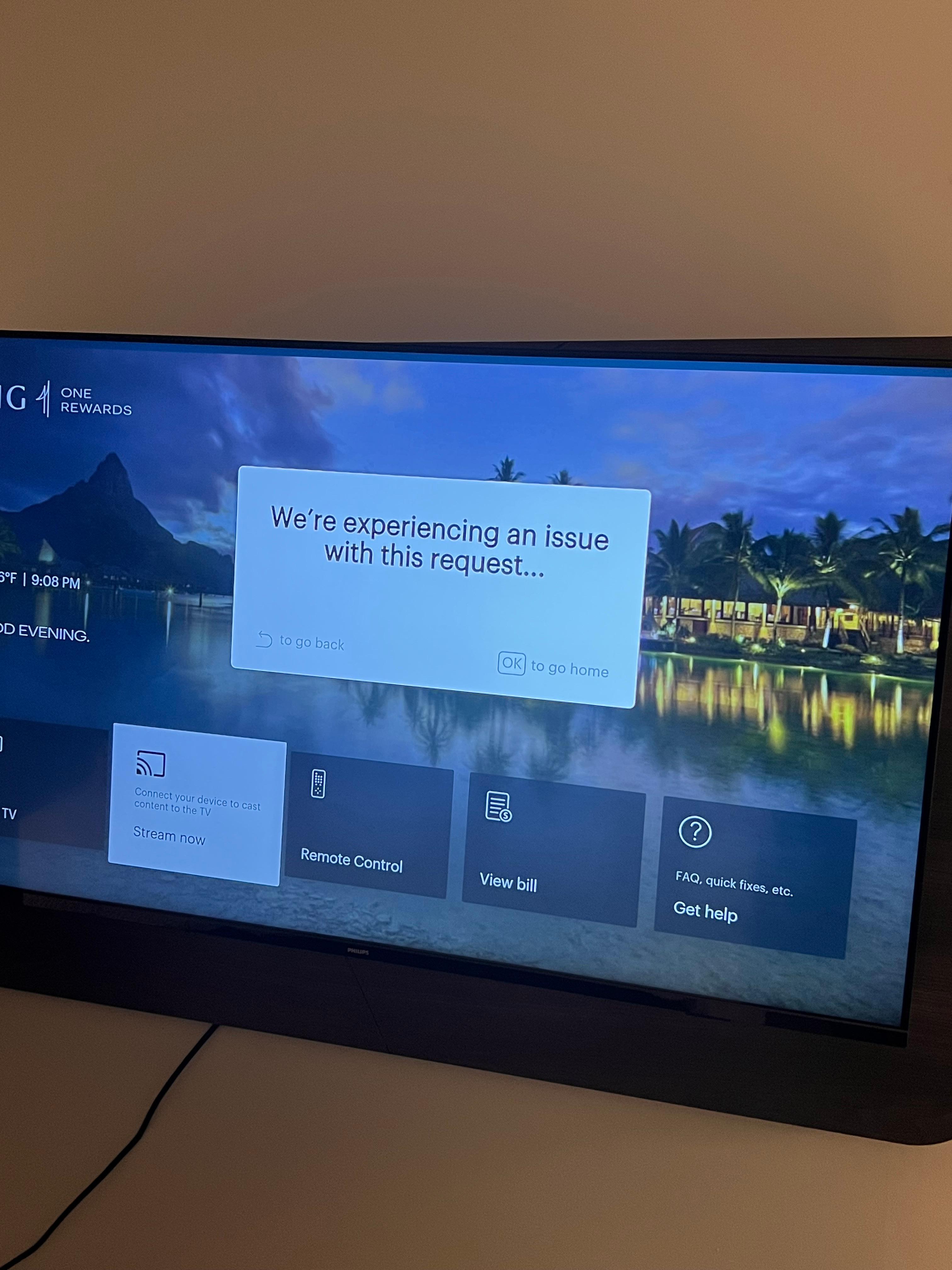 Unable to connect phone to tv