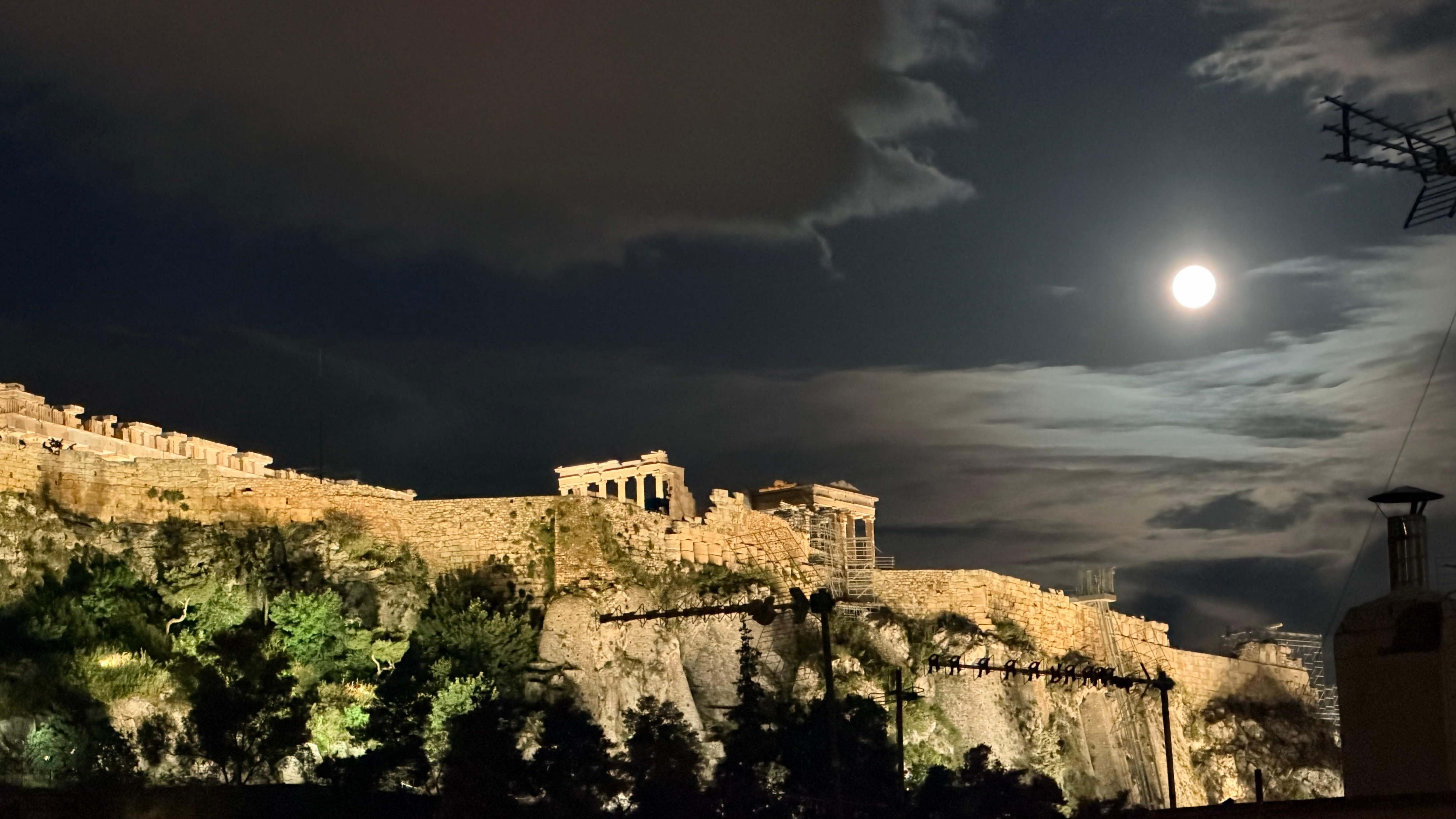View of the Acropolis from our room. 