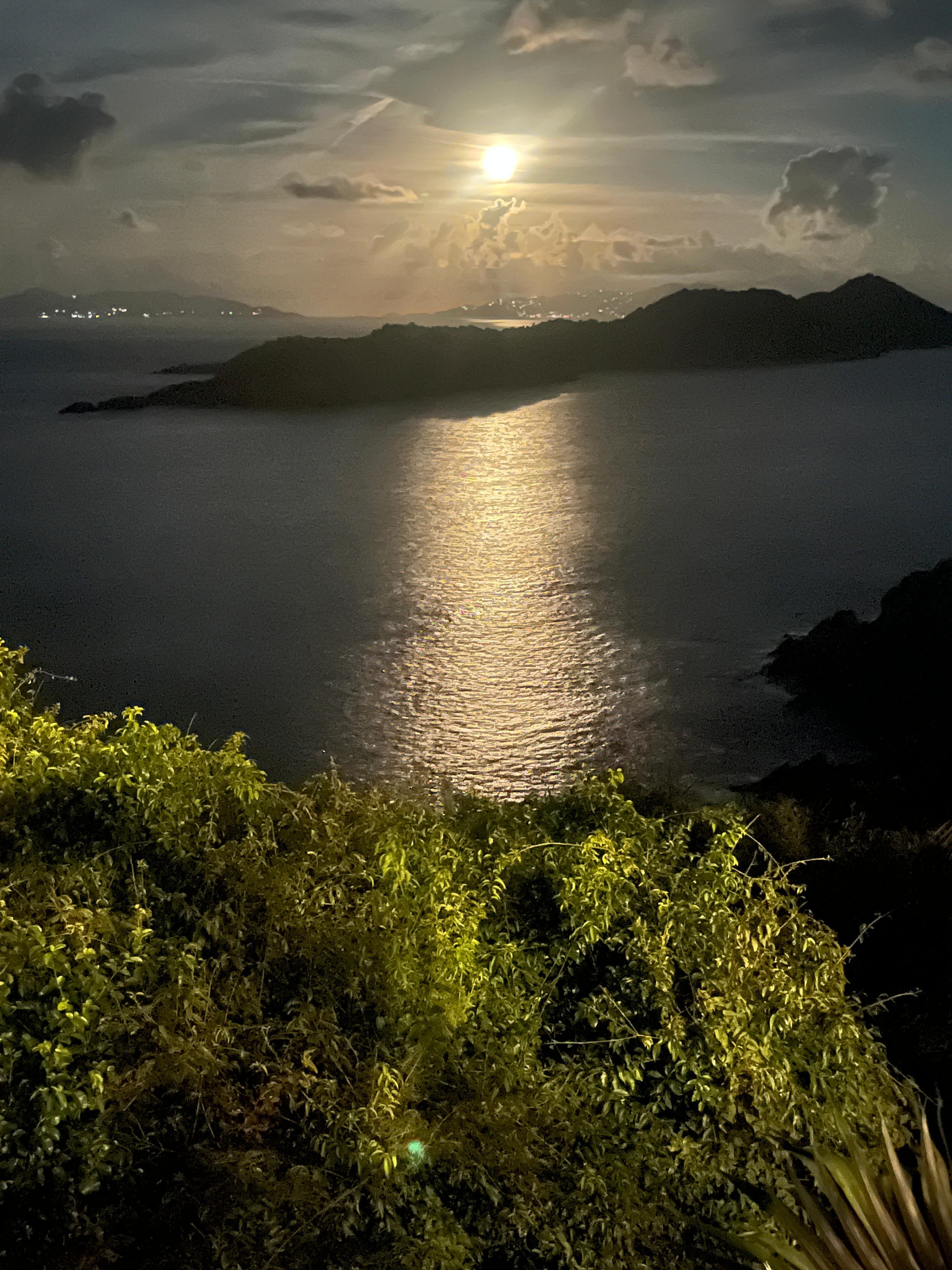 A breathtaking moonrise from the deck