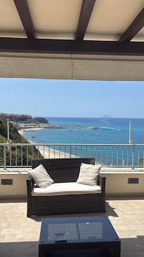 This was the view from our room. If you decide to stay here ask for this room it’s the best one on the entire property. I think it’s called deluxe double with sea view.