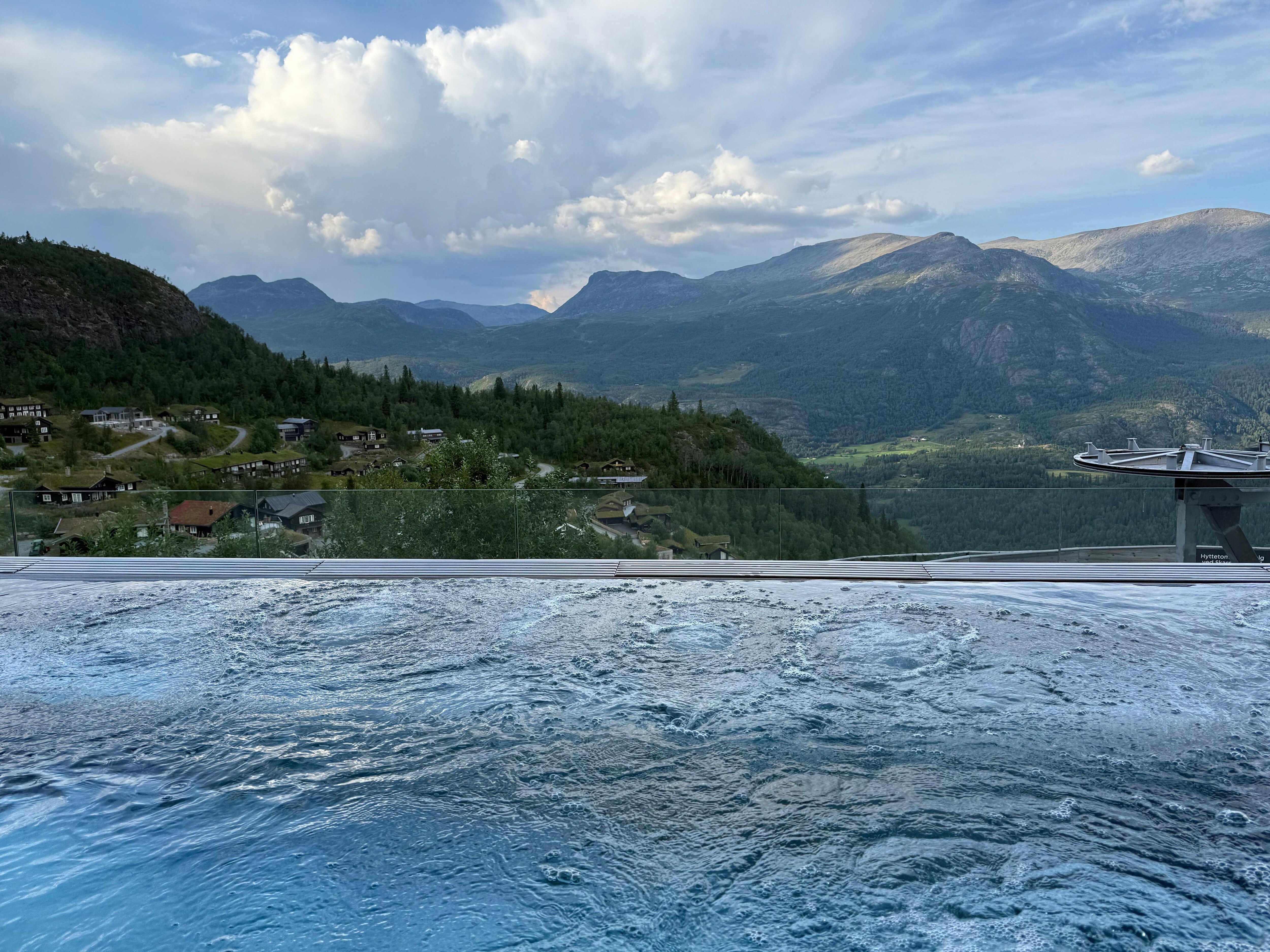 Infinity hot tub