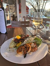 Grilled romaine w/ shrimp at their restaurant- fantastic.