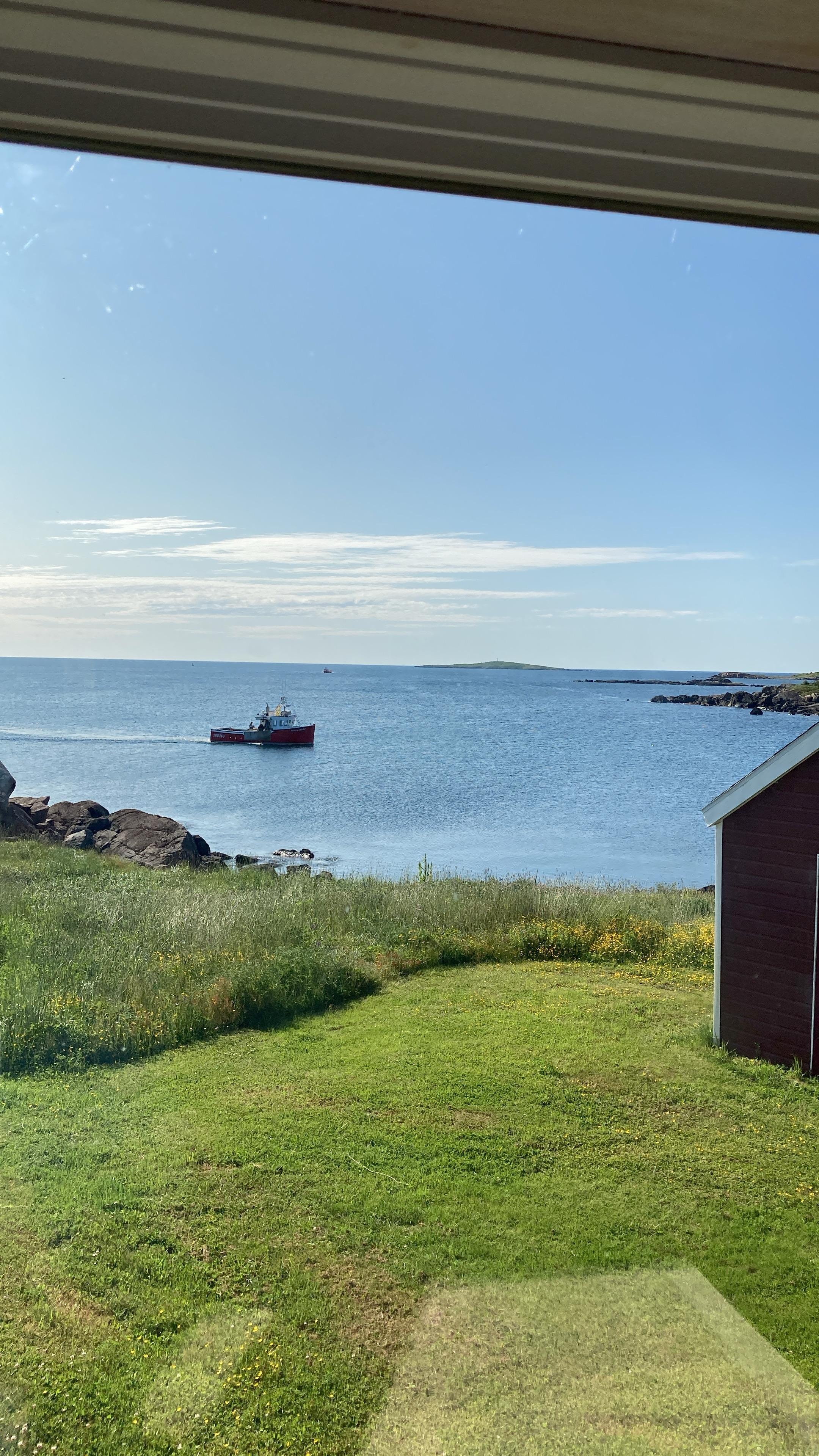 Morning during the lobster season as seen from the living room.