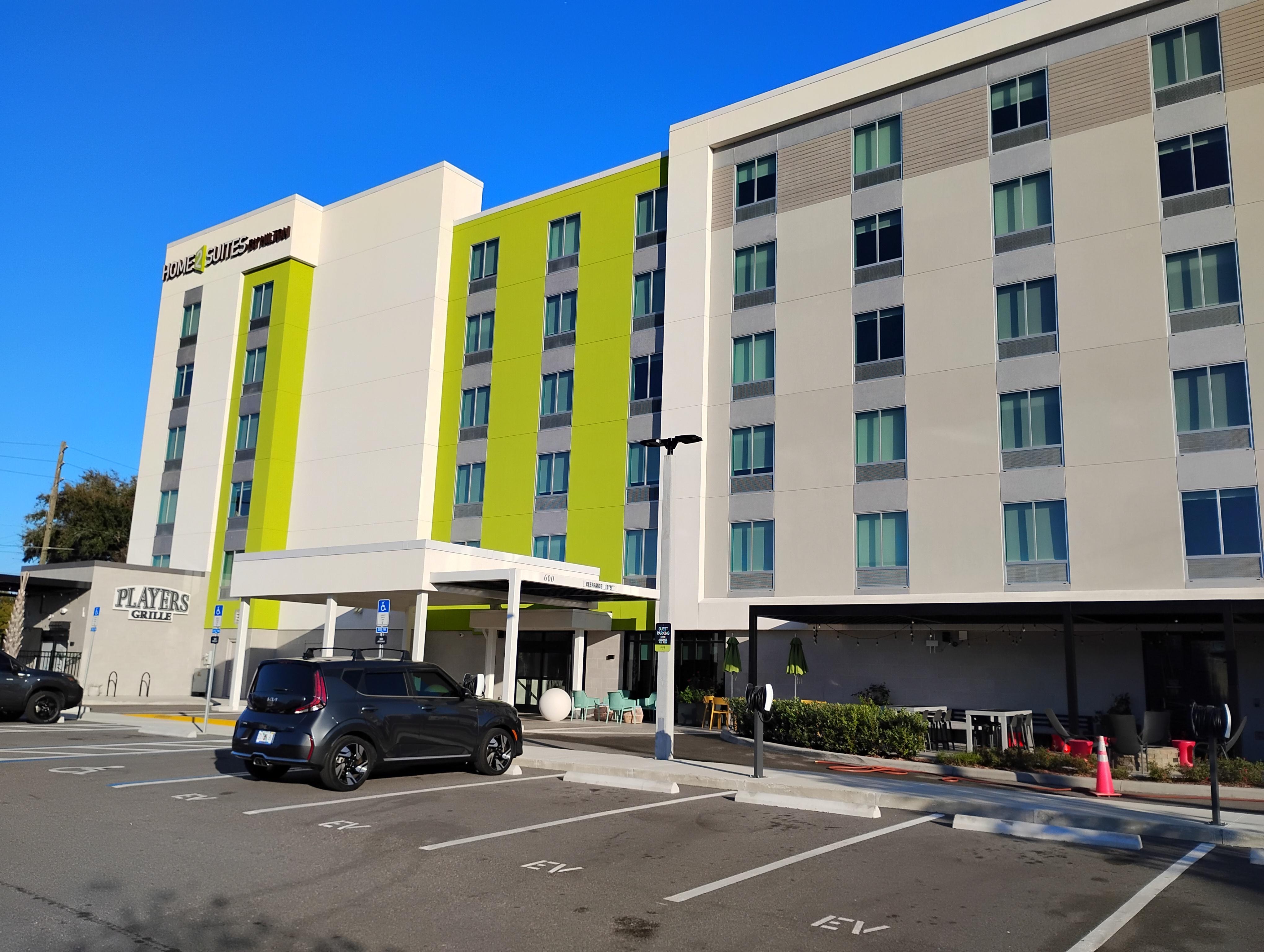 Outside, front entrance