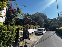 Right off the main drag through town, on the same street as the national park entrance.