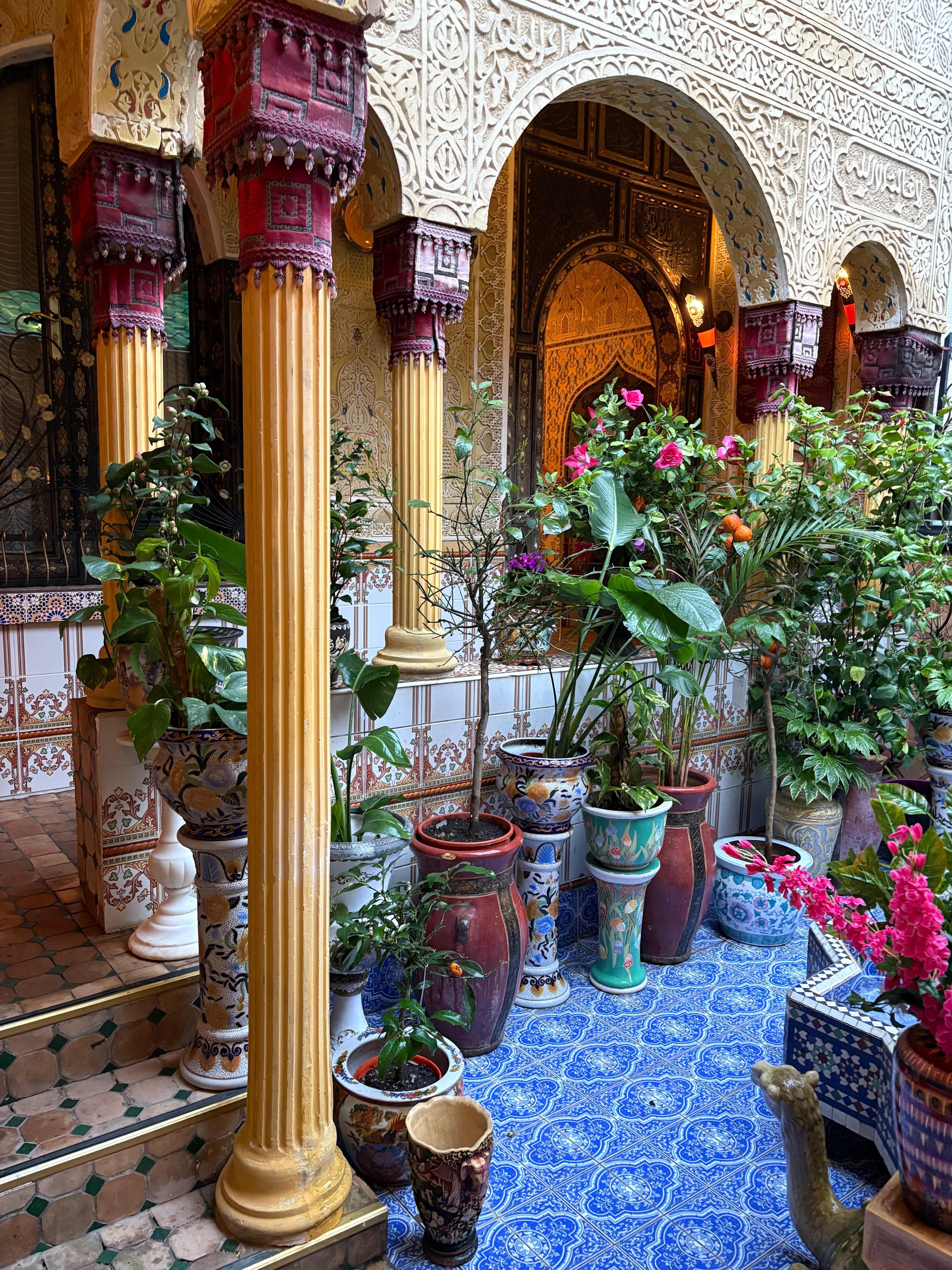 Open to the sky just outside the room