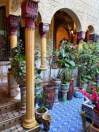 Open to the sky just outside the room