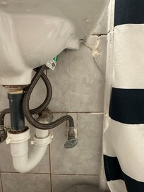 Bathroom so tight you can’t even bend down.