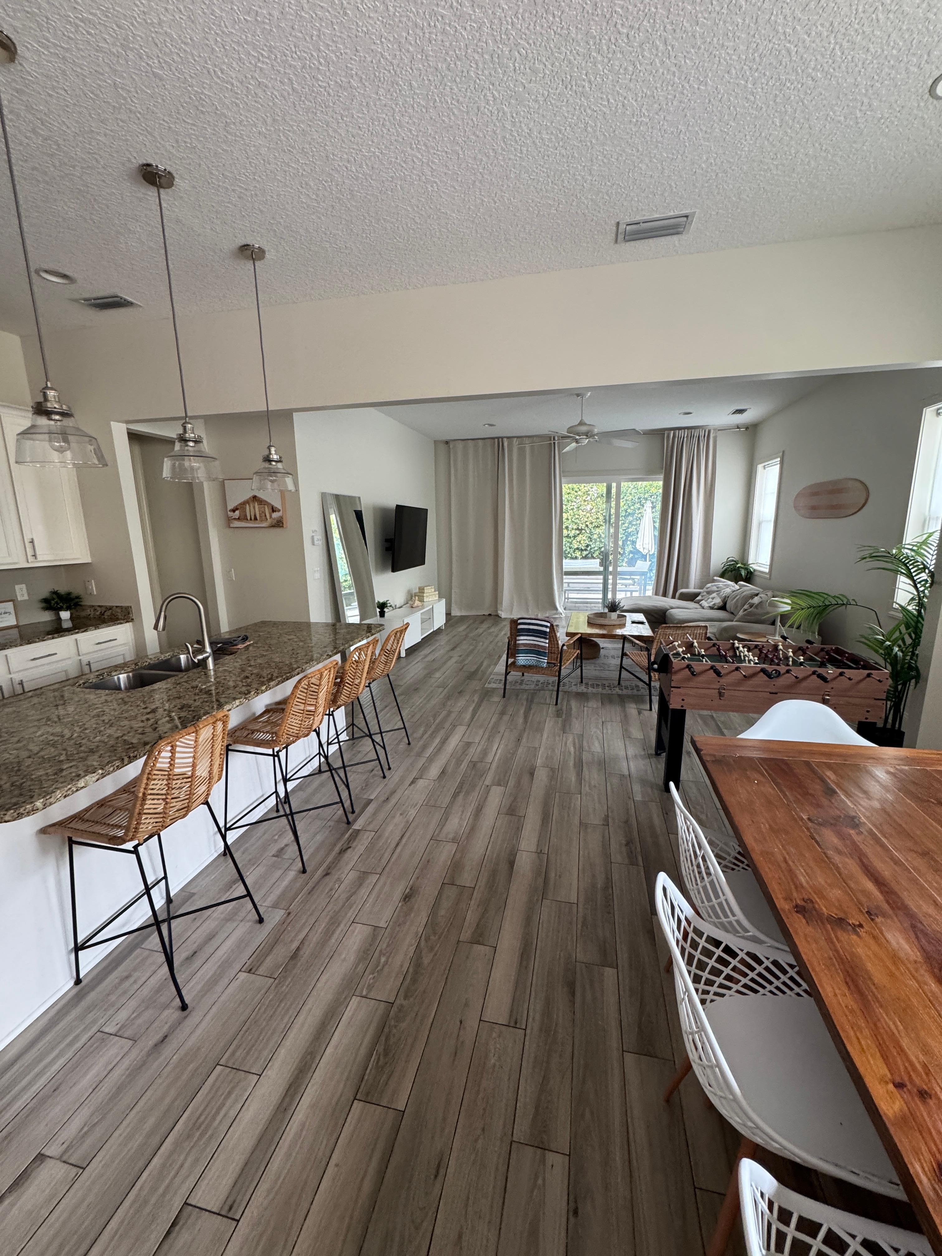 living area downstairs looks as advertised - nice and roomy