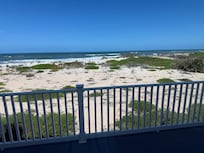 View from the living room out to the beach.