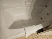 Dirty and stained tub