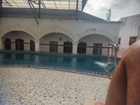 Quite a few sun lounges. Nice place to enjoy a relaxing can of beerlao.