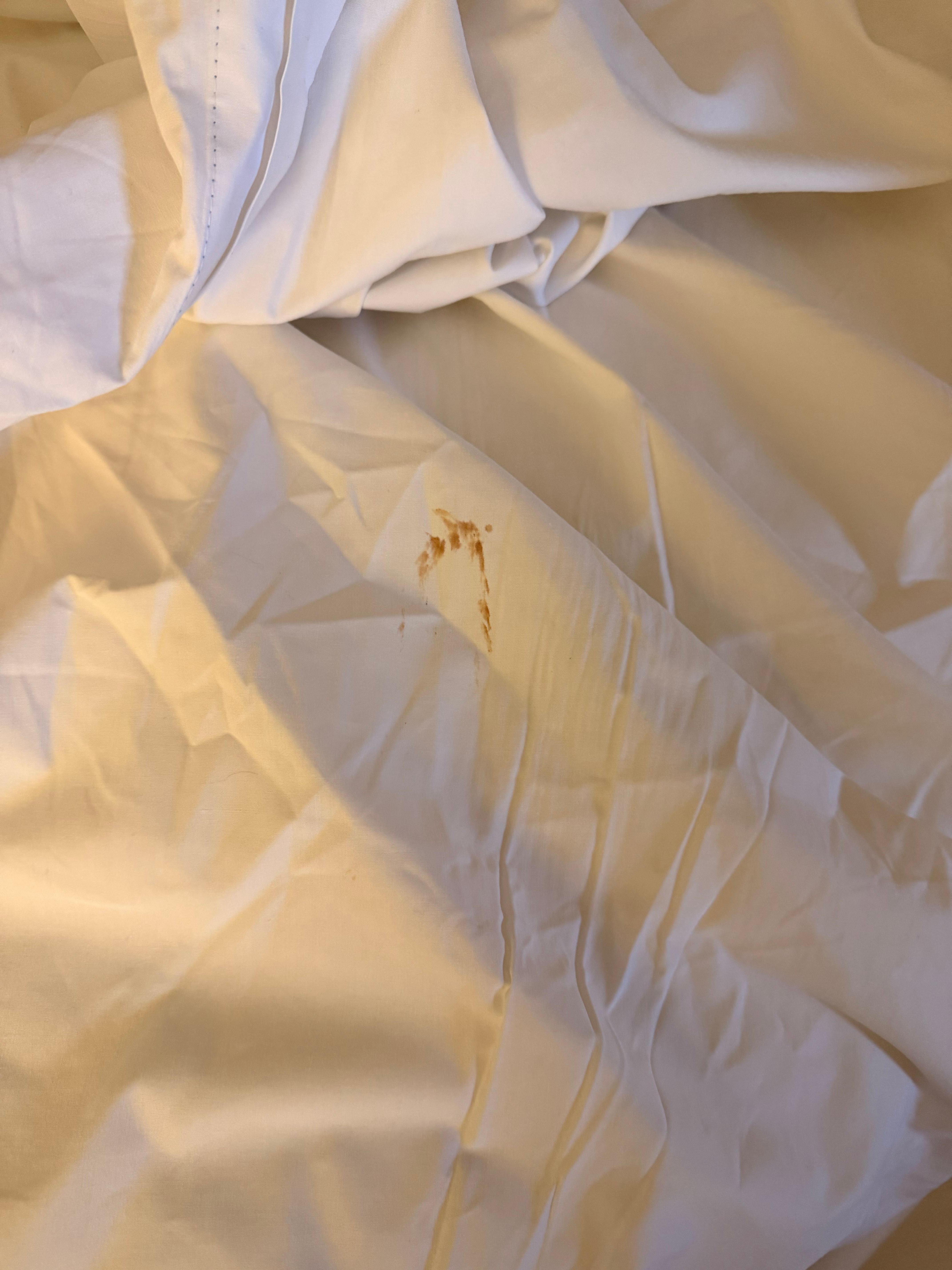 Stain on sheet