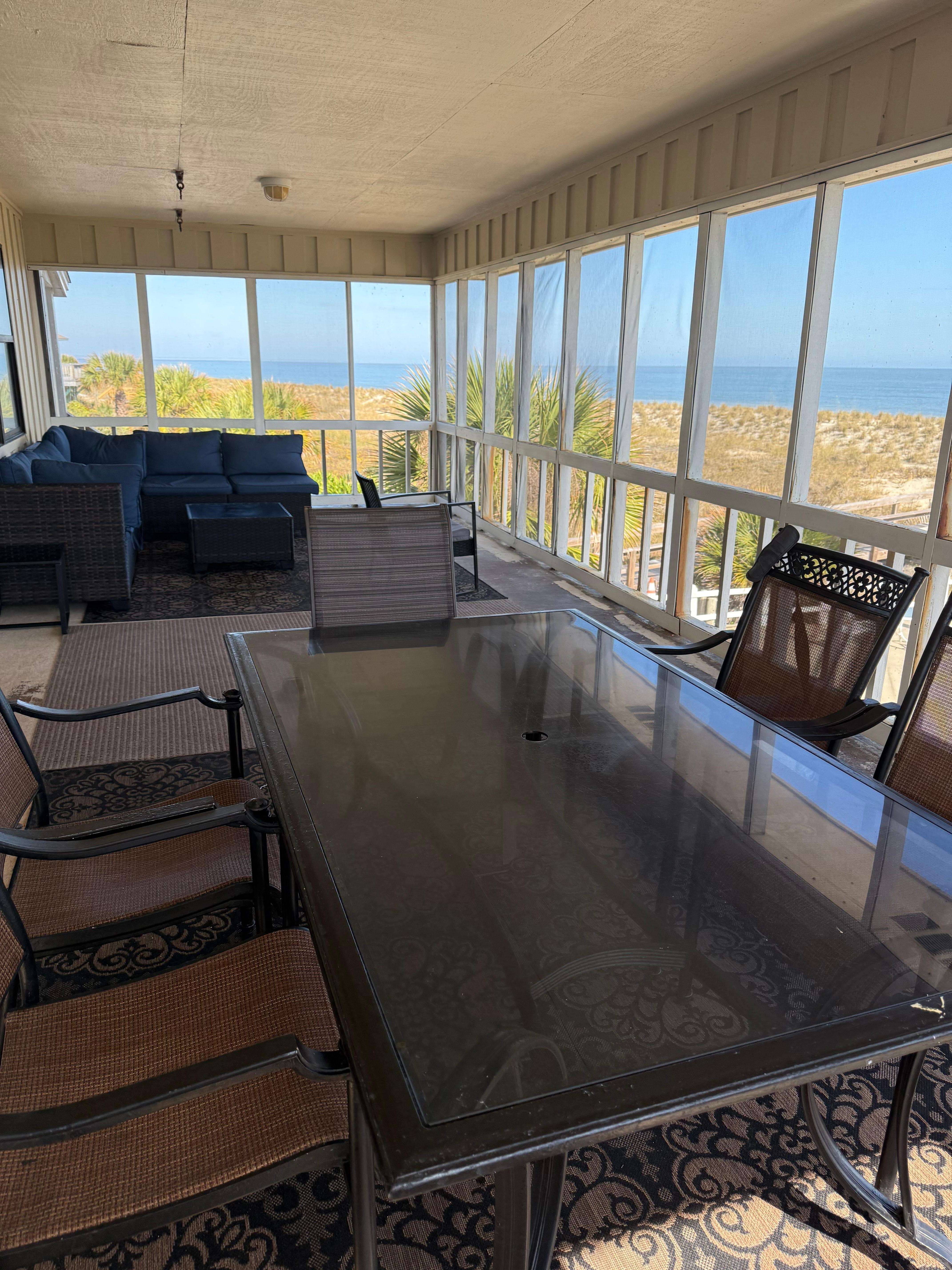 Screened in patio/porch.