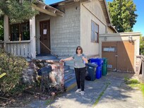 Driveway and steps up to front door