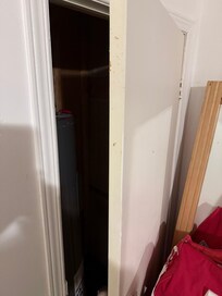 Water heater in the room, room stinks