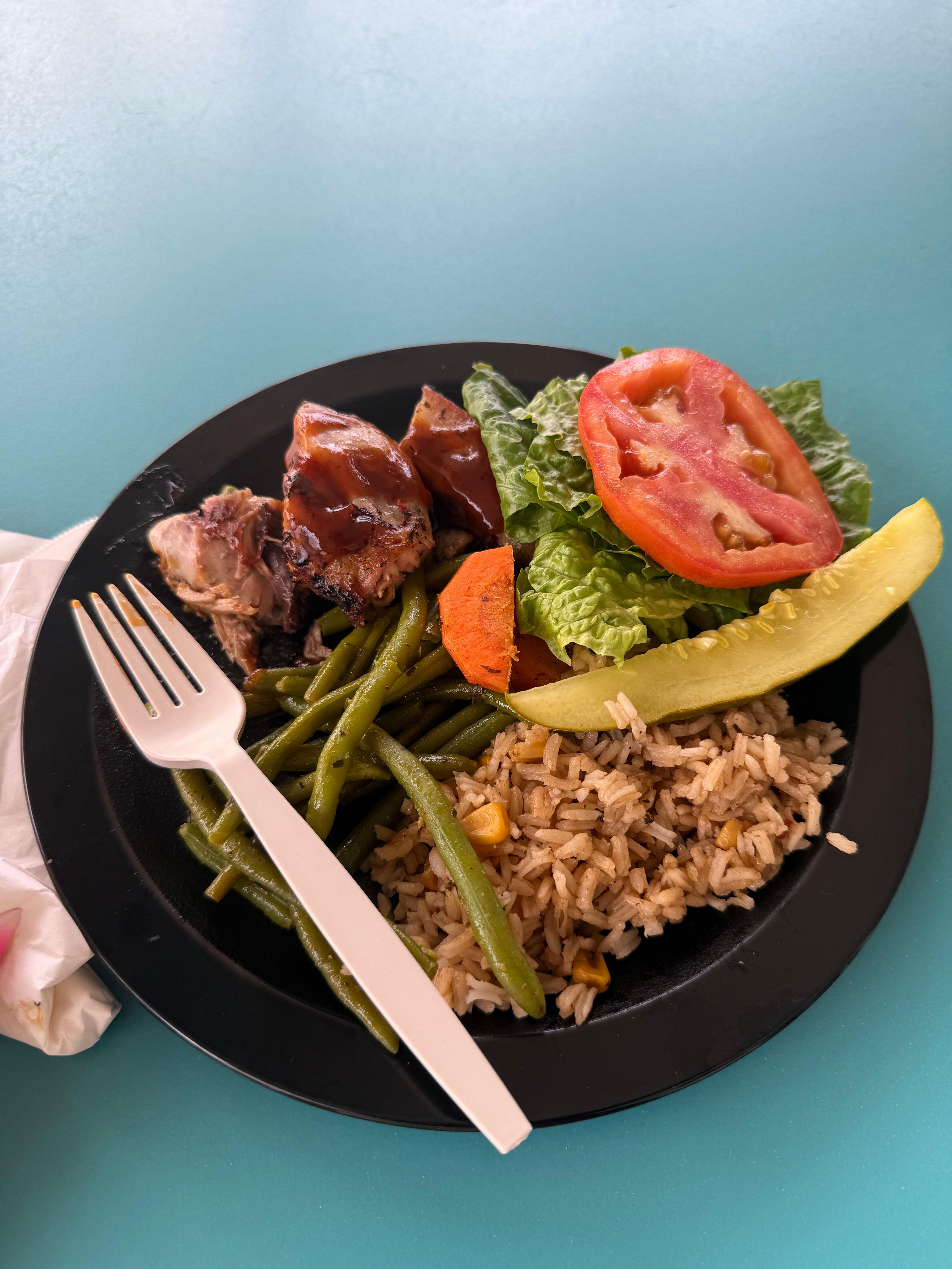 Food from the outside “Jerk Chicken”