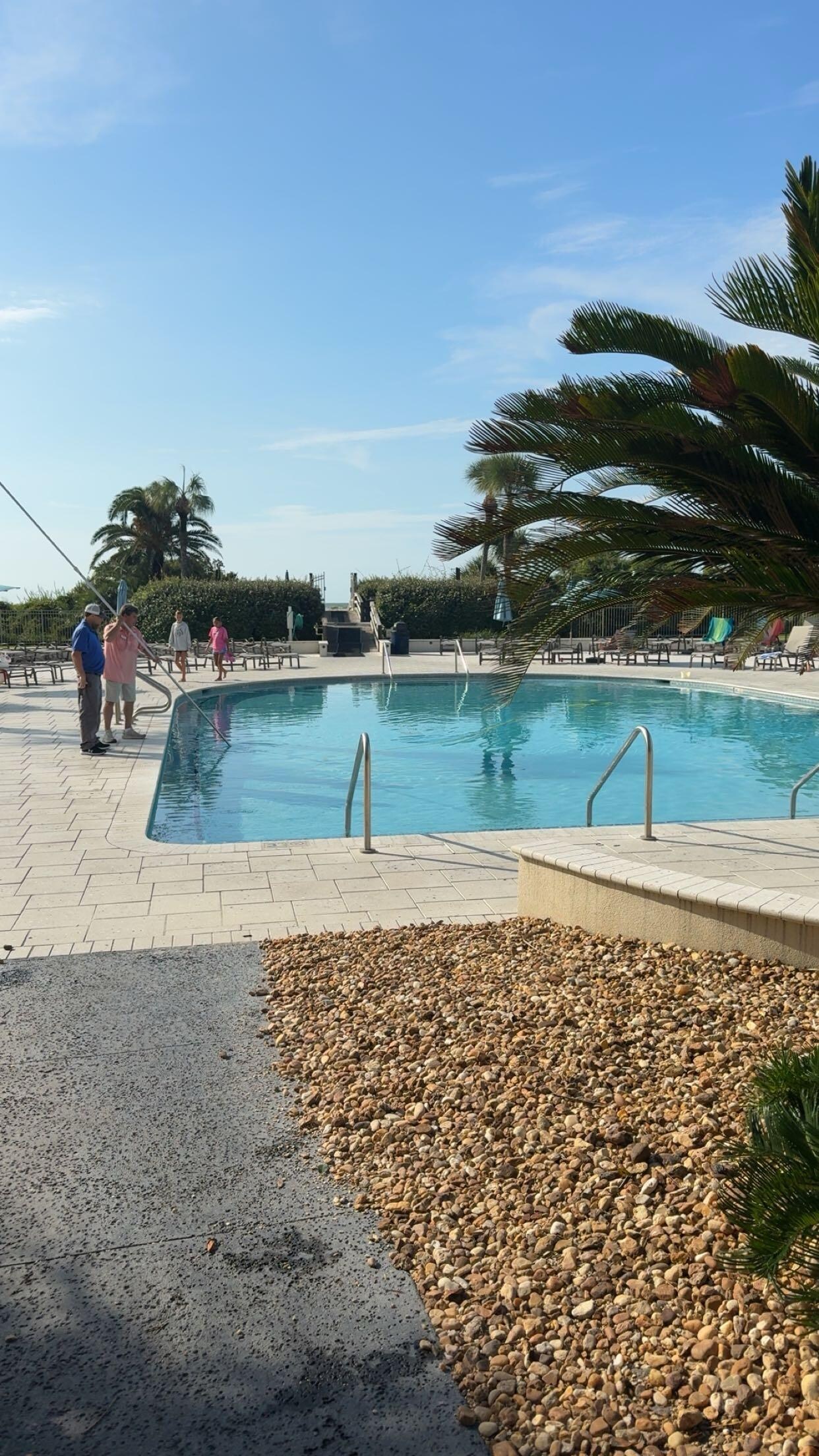 Nice pool, very clean, lots of chairs and umbrellas.