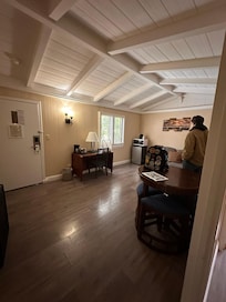 Living room with pull out couch