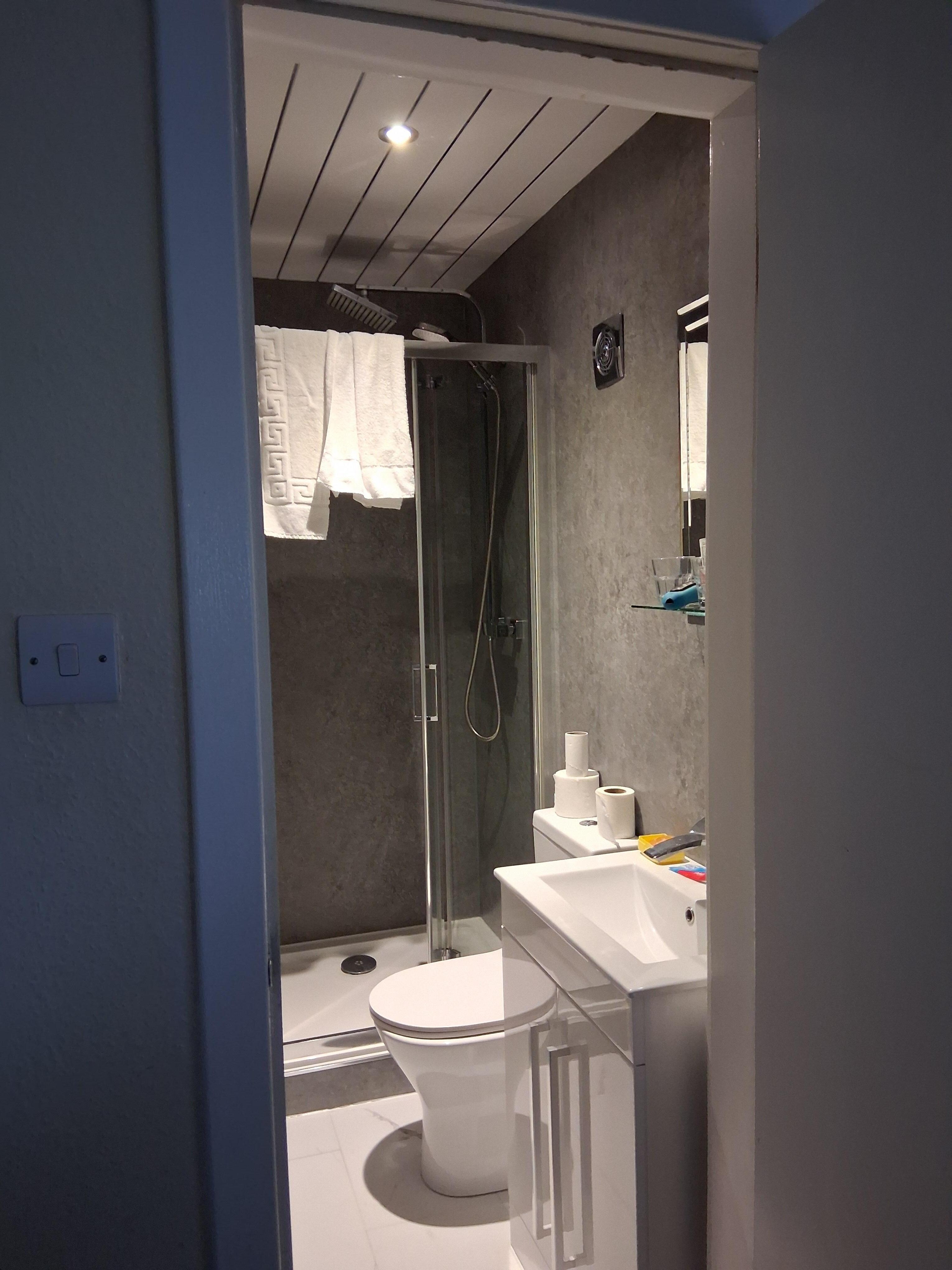 Tight awkward shower room