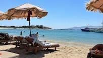La spiaggia davanti l’hotel