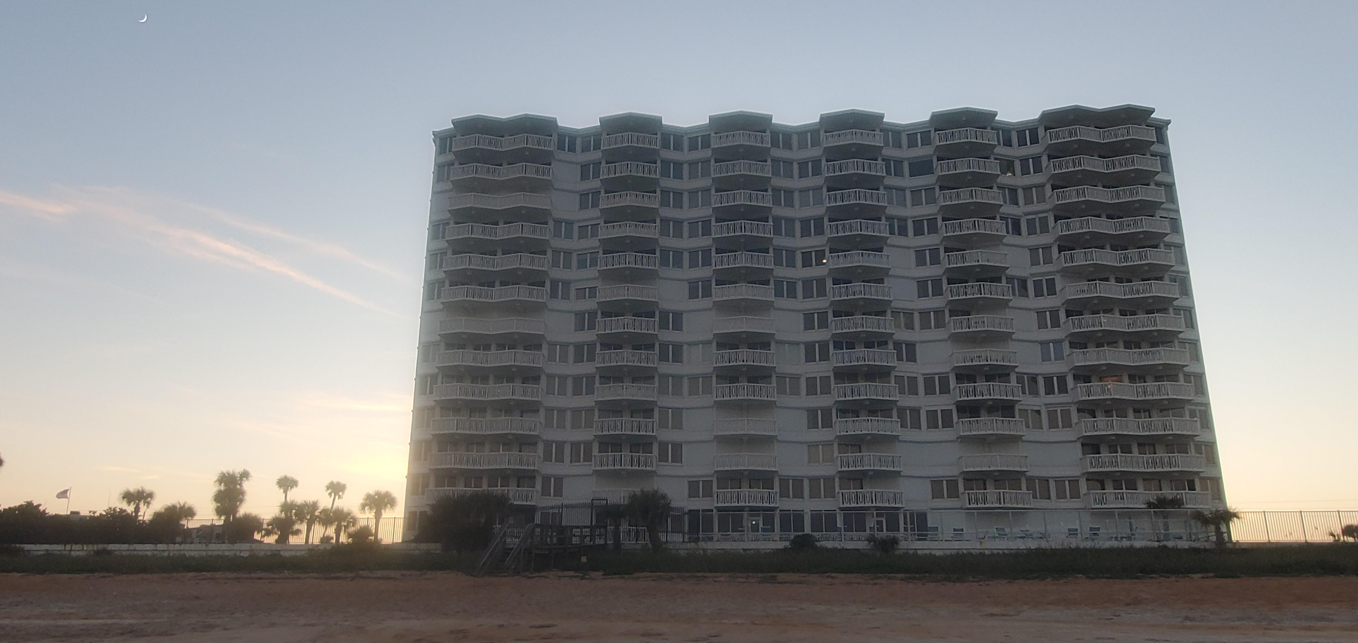 View of building from beach
