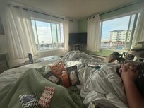 Hidden Gem! The Hide a bed couch!!! Perfect for relaxing, viewing the ocean and people watching!!!