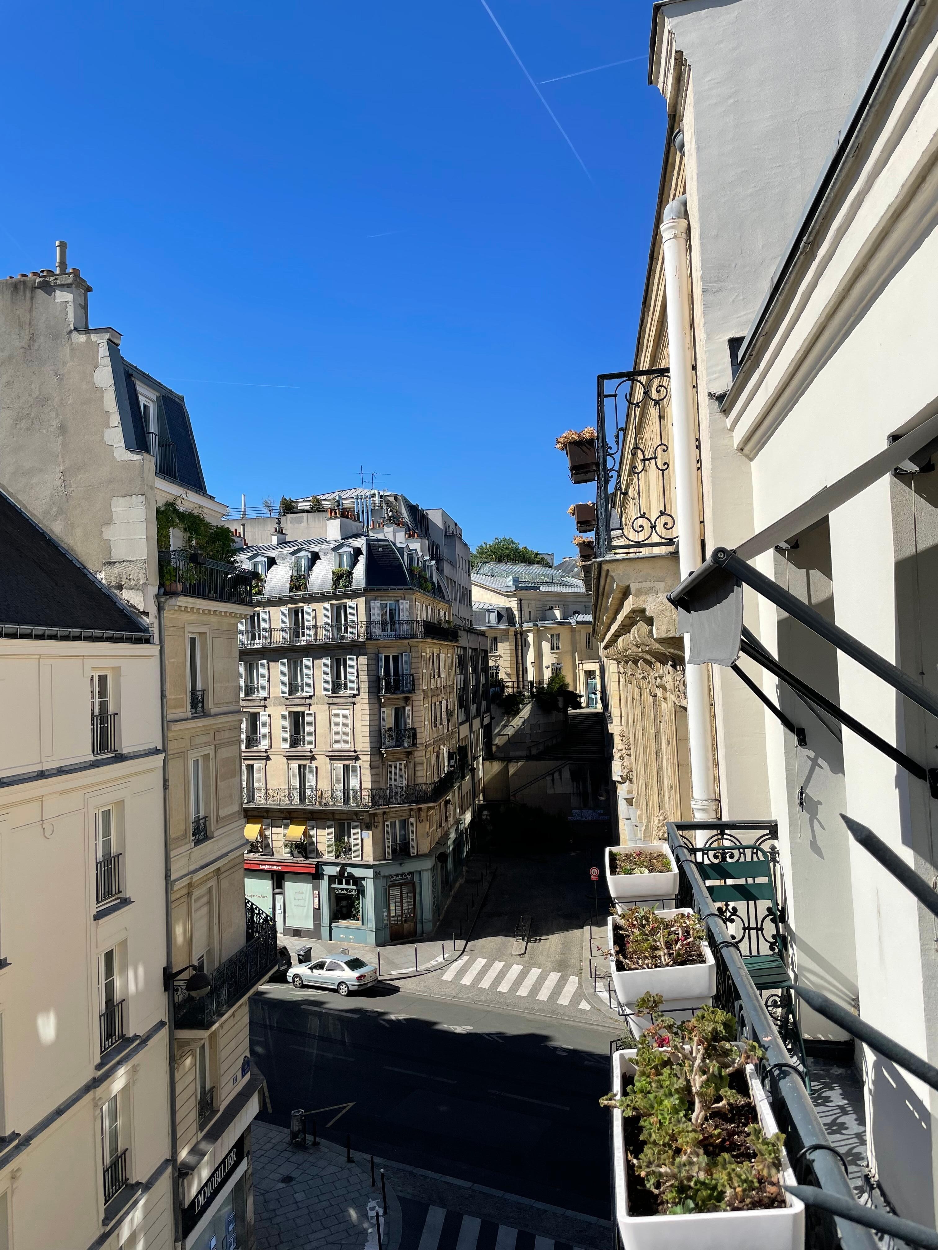 Udsigt fra vores lille balkon