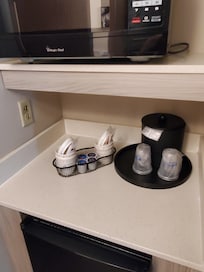 No coffee maker at check in and electrical outlets did not work