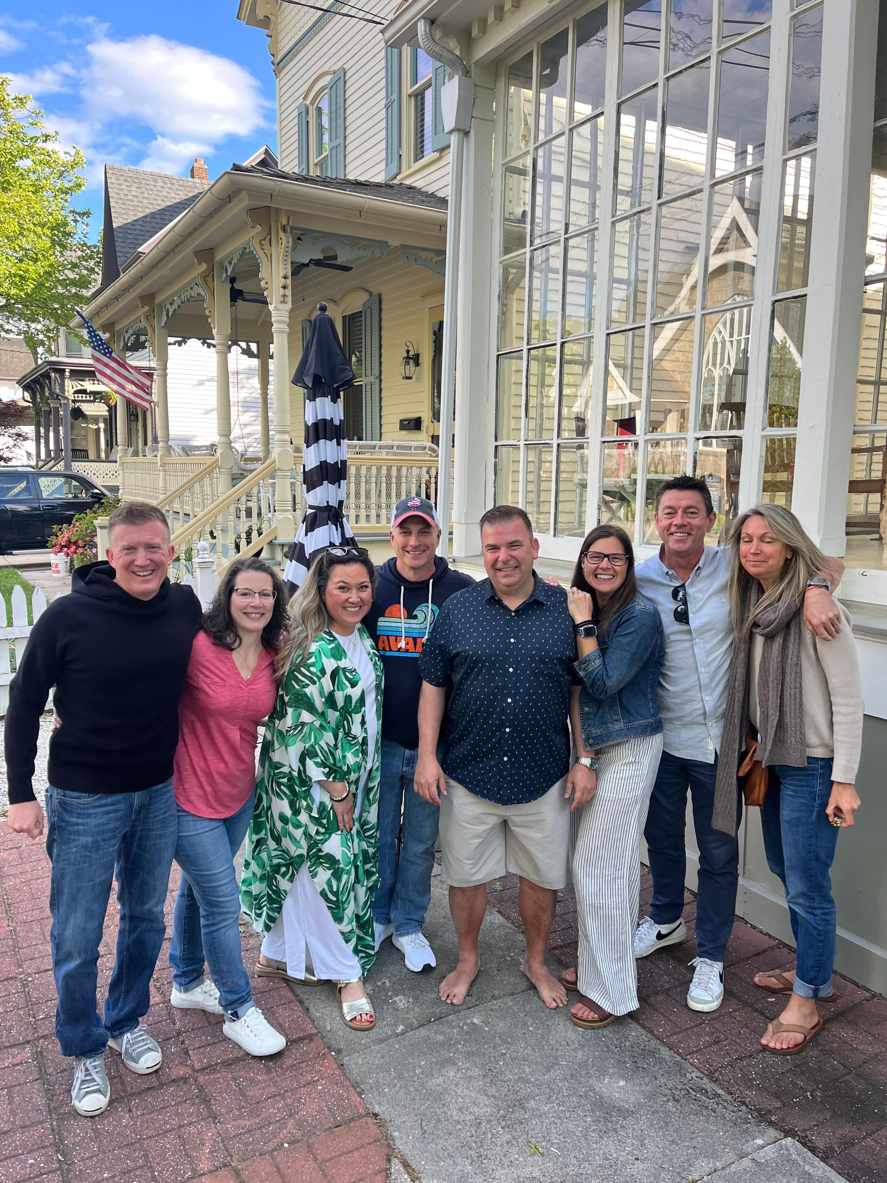 The front porch and patio was great for catching up with old friends! 