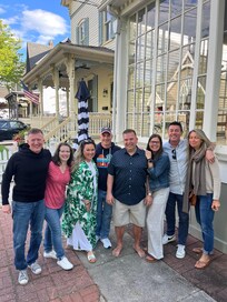 The front porch and patio was great for catching up with old friends!