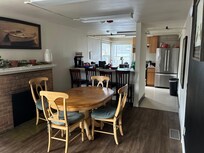 Common kitchen and dining area