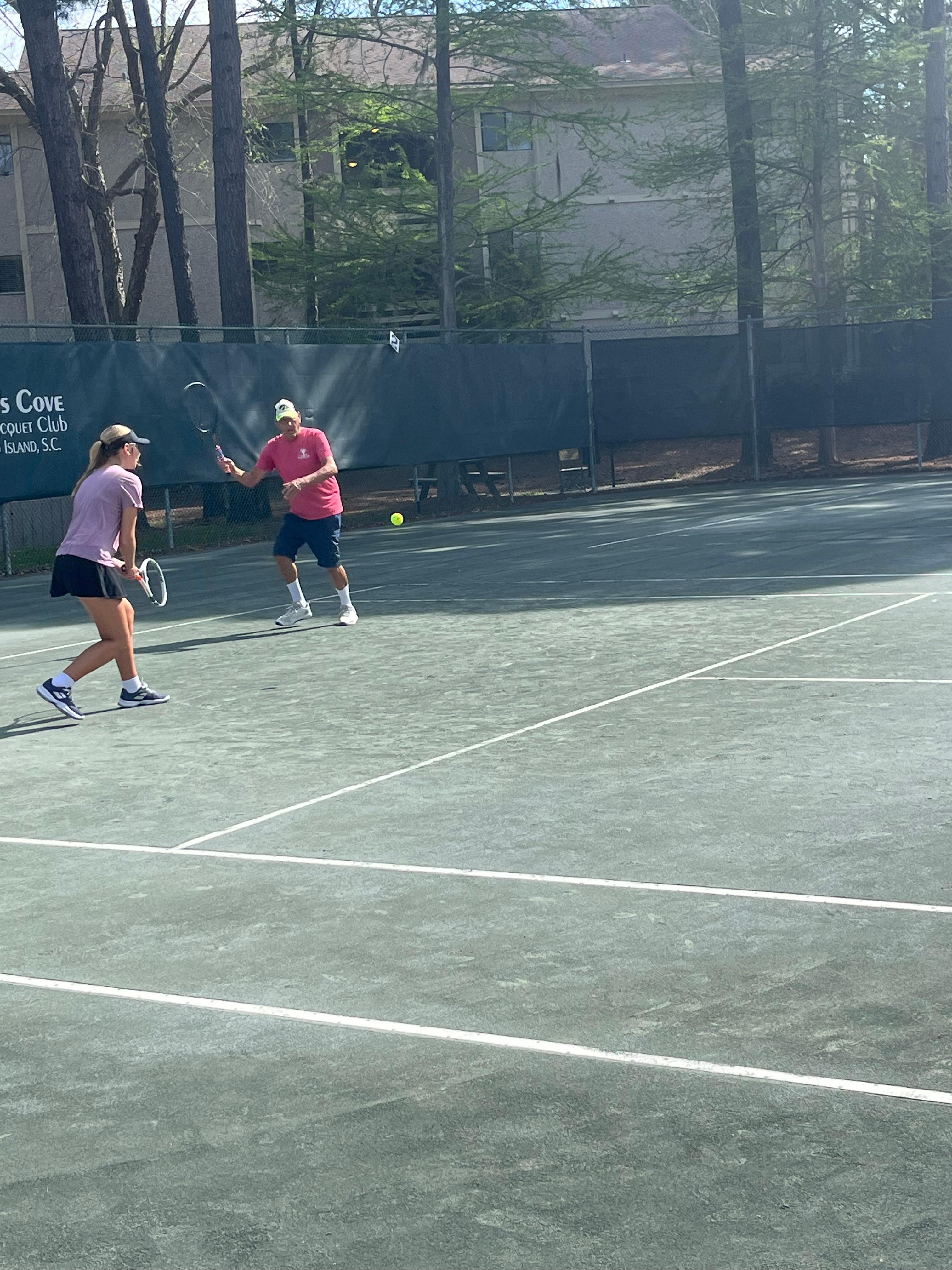 Tennis courts are well maintained!