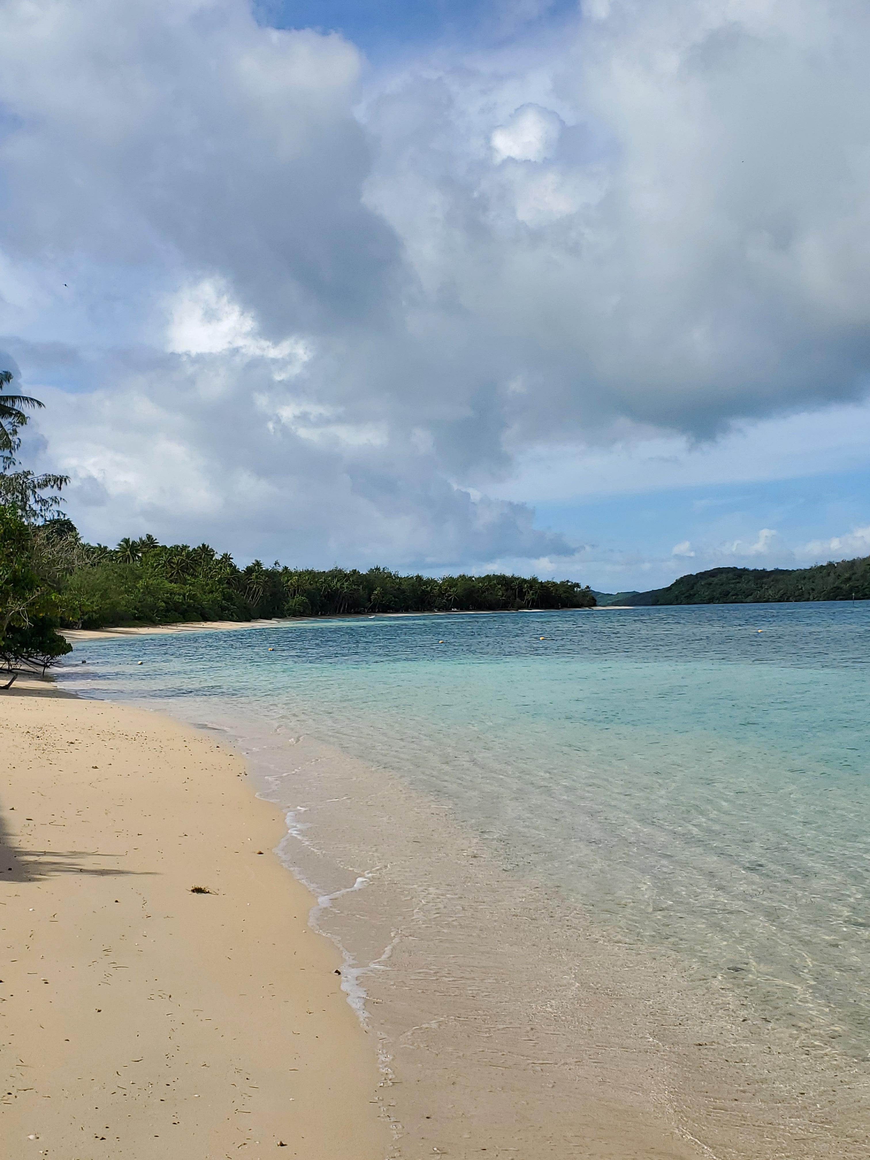 Looking south from the resort down Blue Lagoon beach.