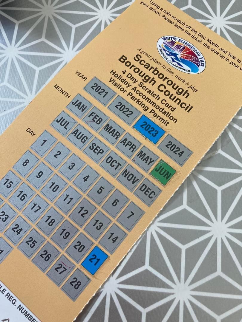 Parking scratch card