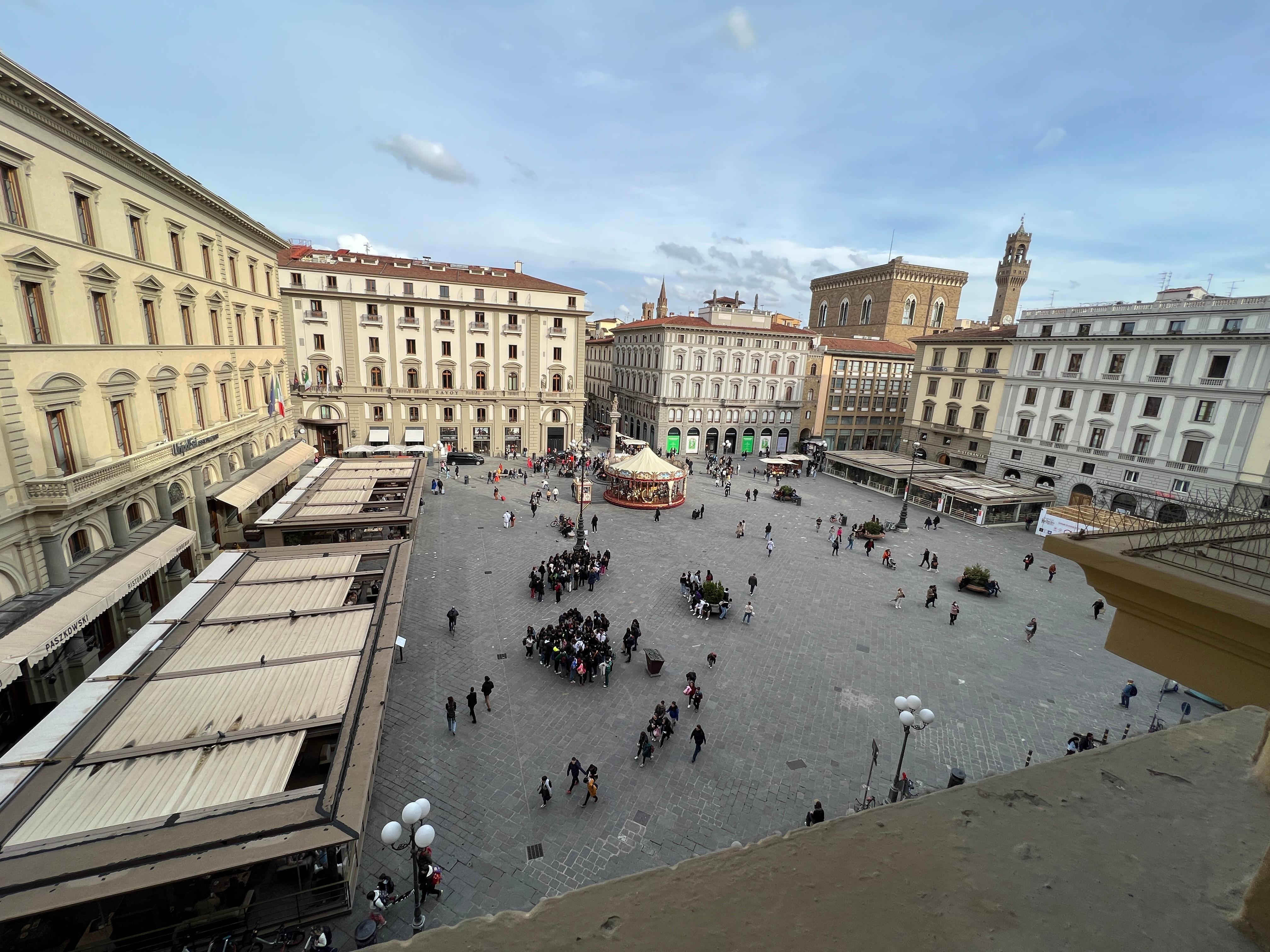 Great view of the square from our room
