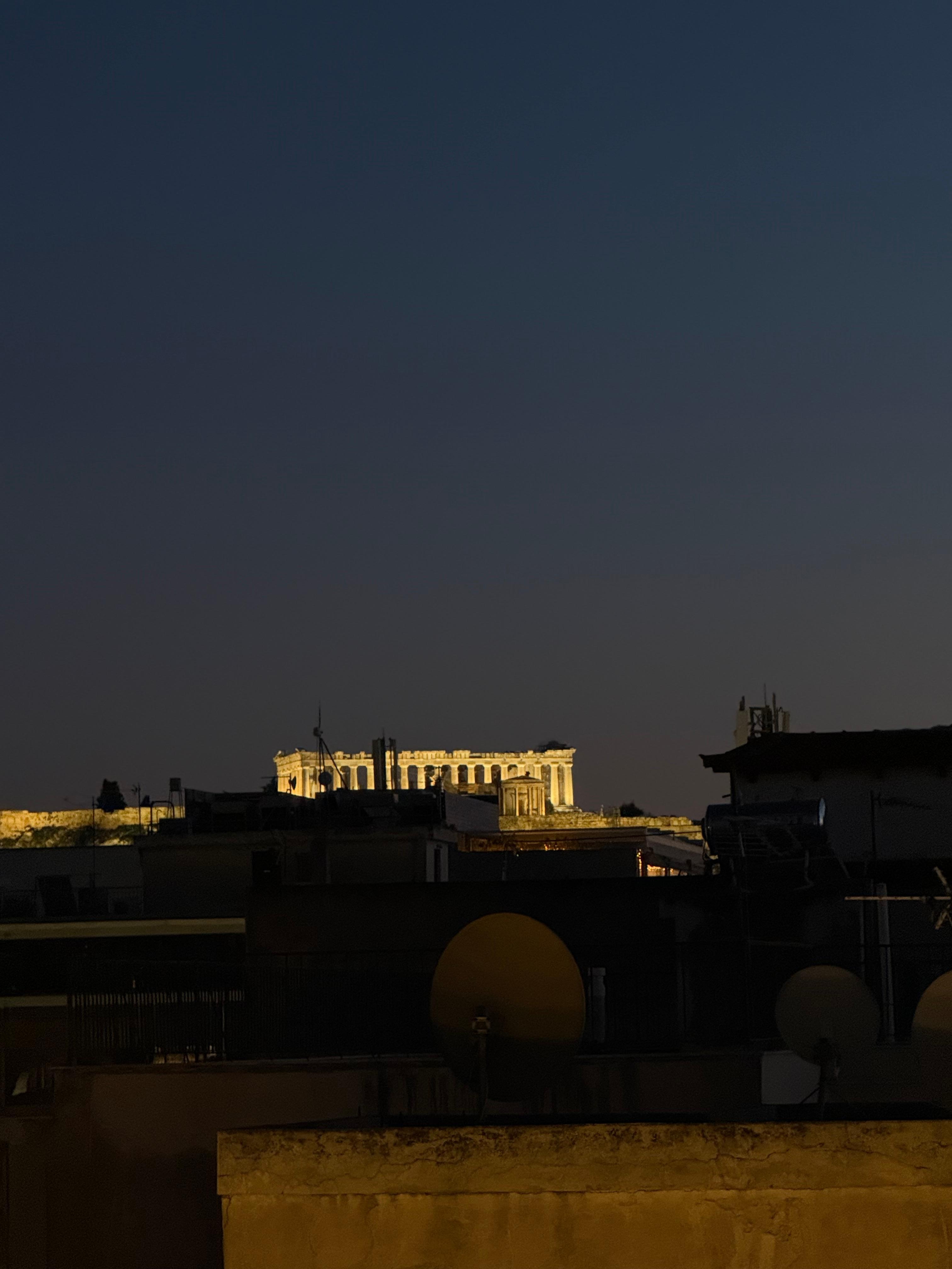 Acropolis view from rooftop 