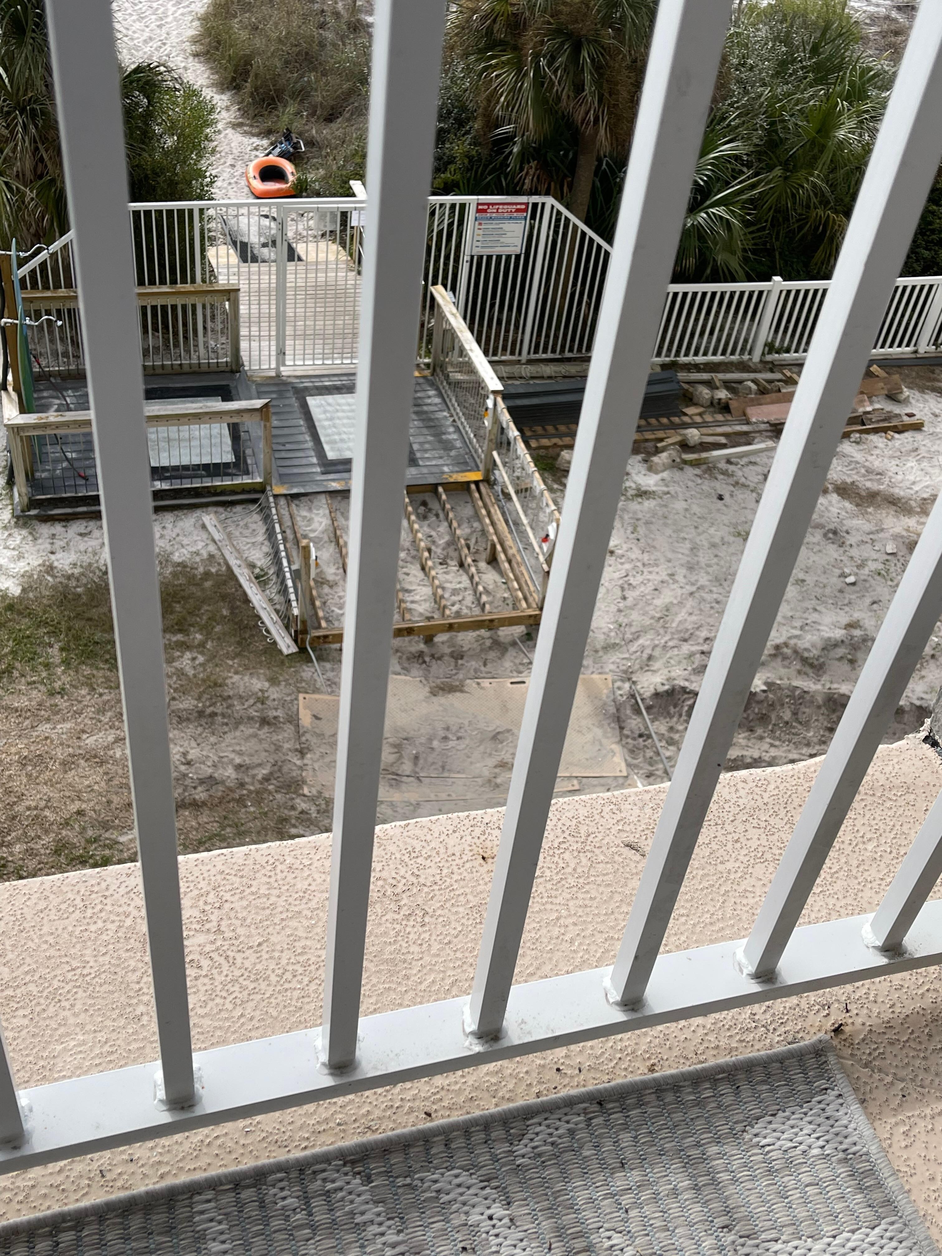 Pool area, was supposed to be our beach access.